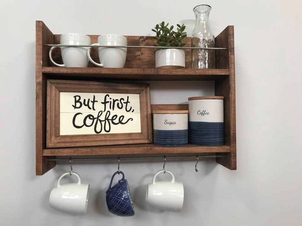 HOW TO BUILD A COFFEE BAR SHELVING UNIT