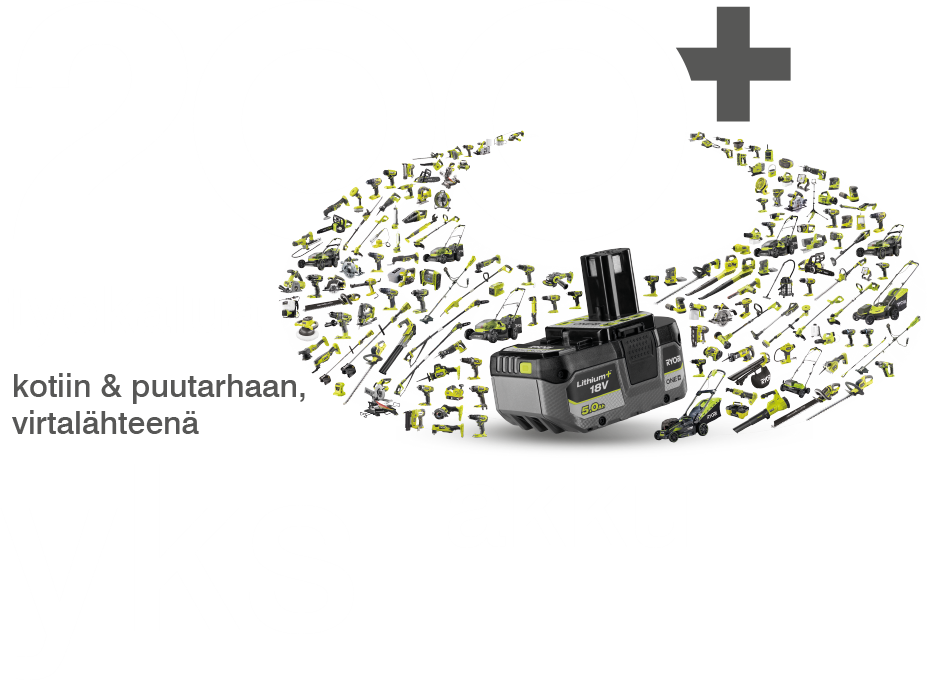 Ryobi Suomi | Sähkötyökalut | ONE+ | Puutarhatyökalut, 36V