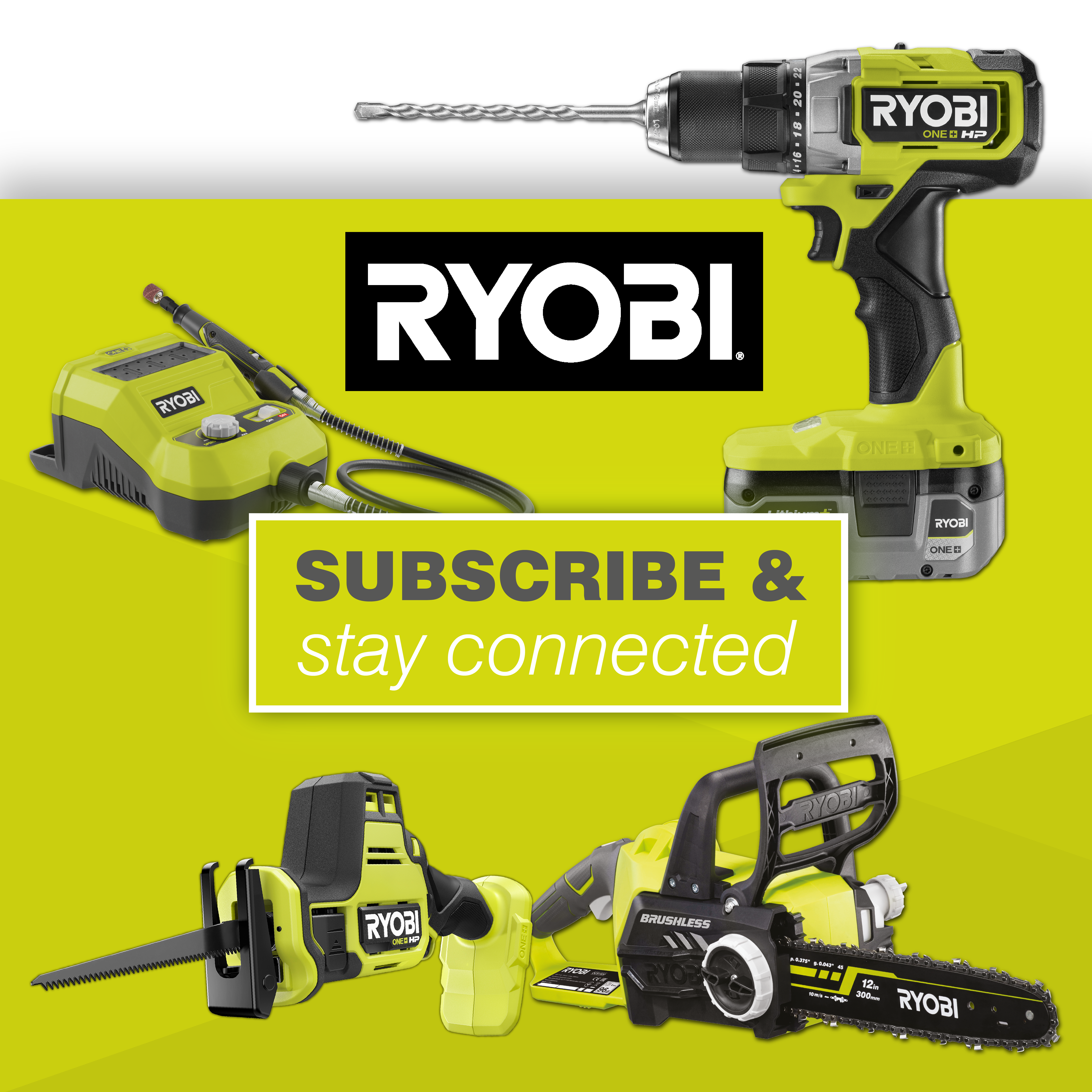 Sign Up to stay Up-To-Date with RYOBI
