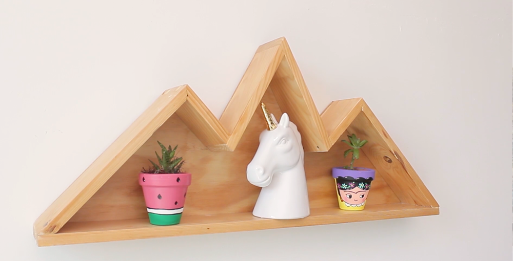 How to build a mountain shaped decorative shelf