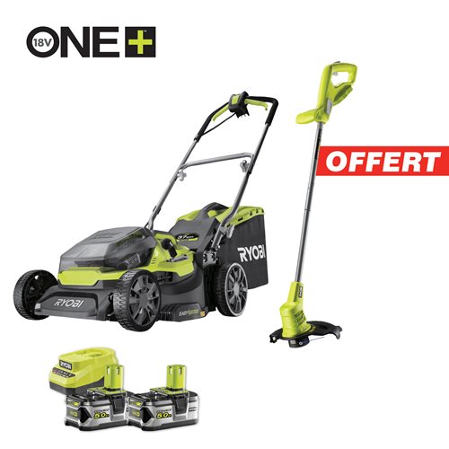 Pack PROMO tondeuse hybride 37cm et coupe-bordures 25cm 18V ONE+™ (livré avec 2 batteries 5,0 Ah et un chargeur)_hero