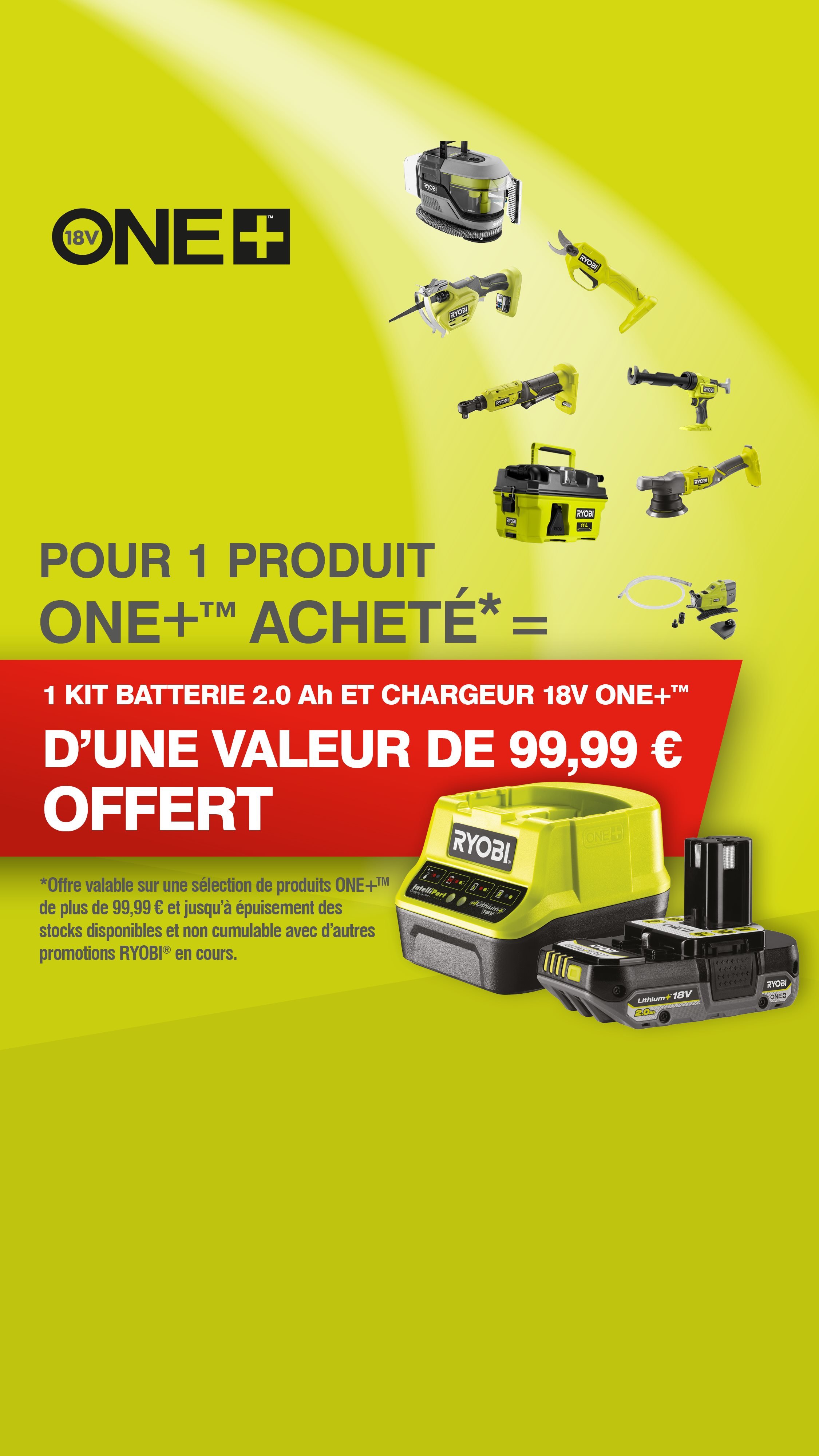 Kit batterie et chargeur offert !