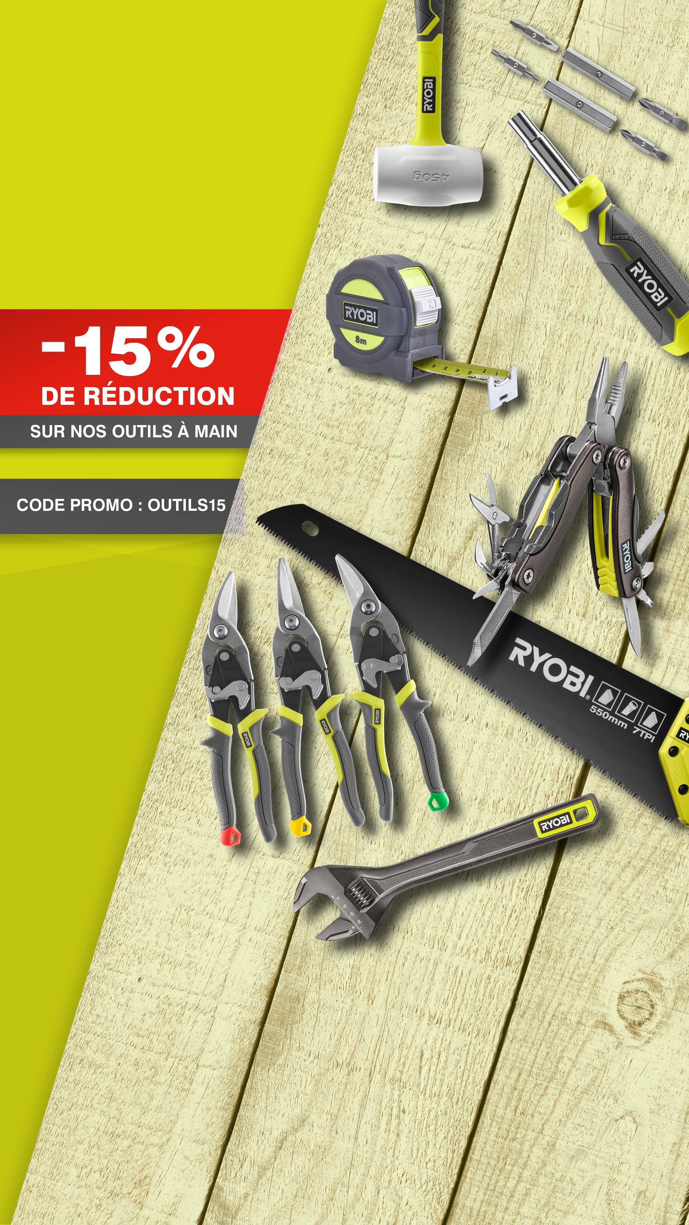 CODE PROMO : OUTILS15