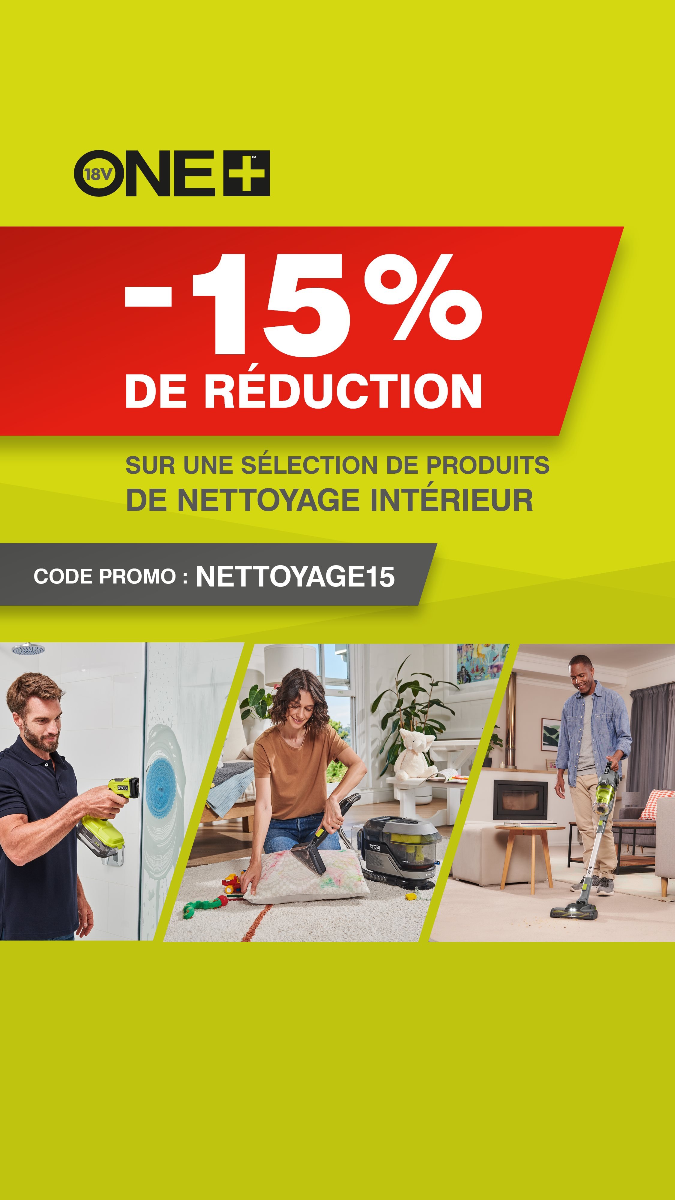 CODE PROMO : NETTOYAGE15