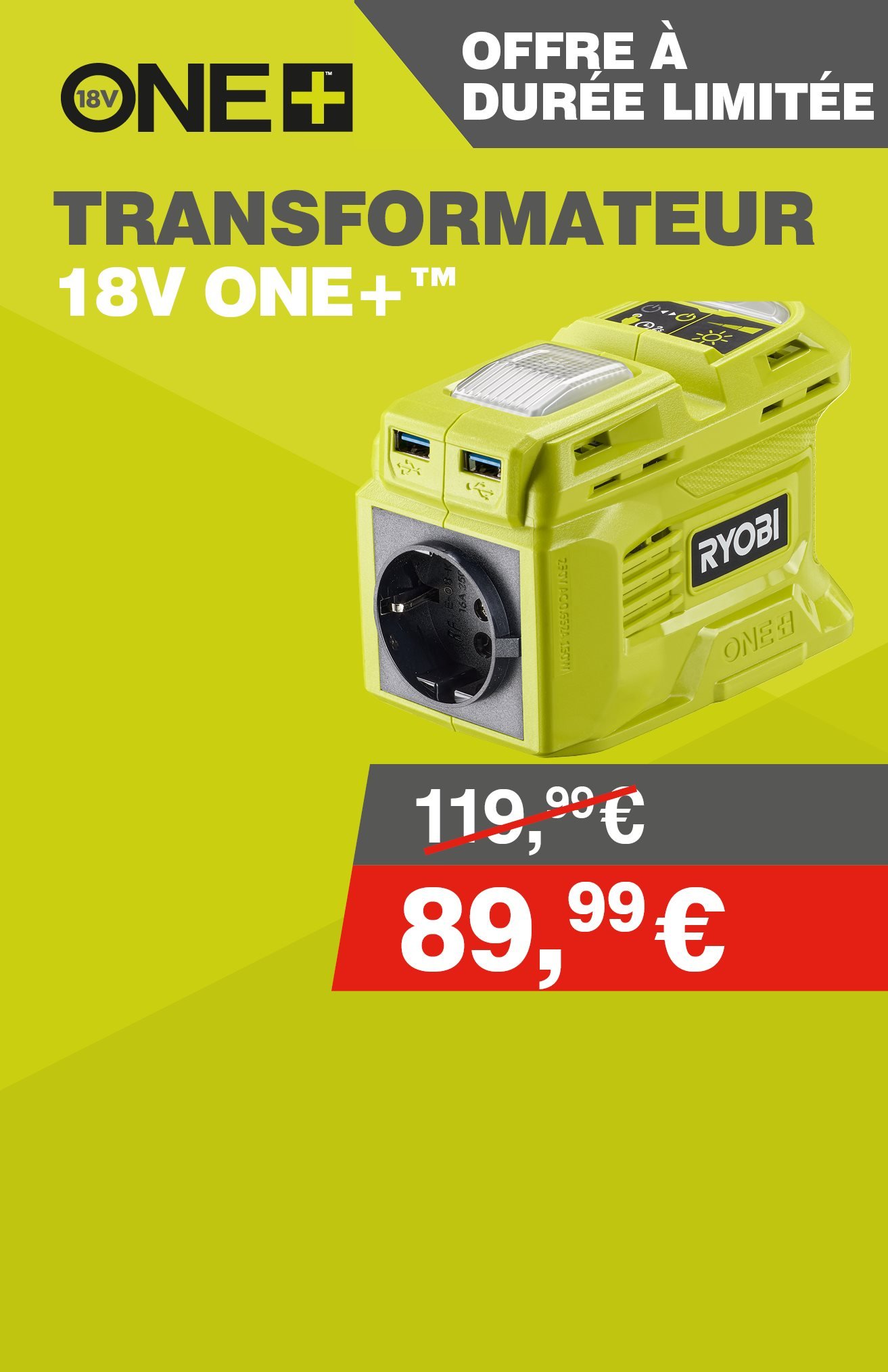 Transformateur 2-en-1 18V ONE+™