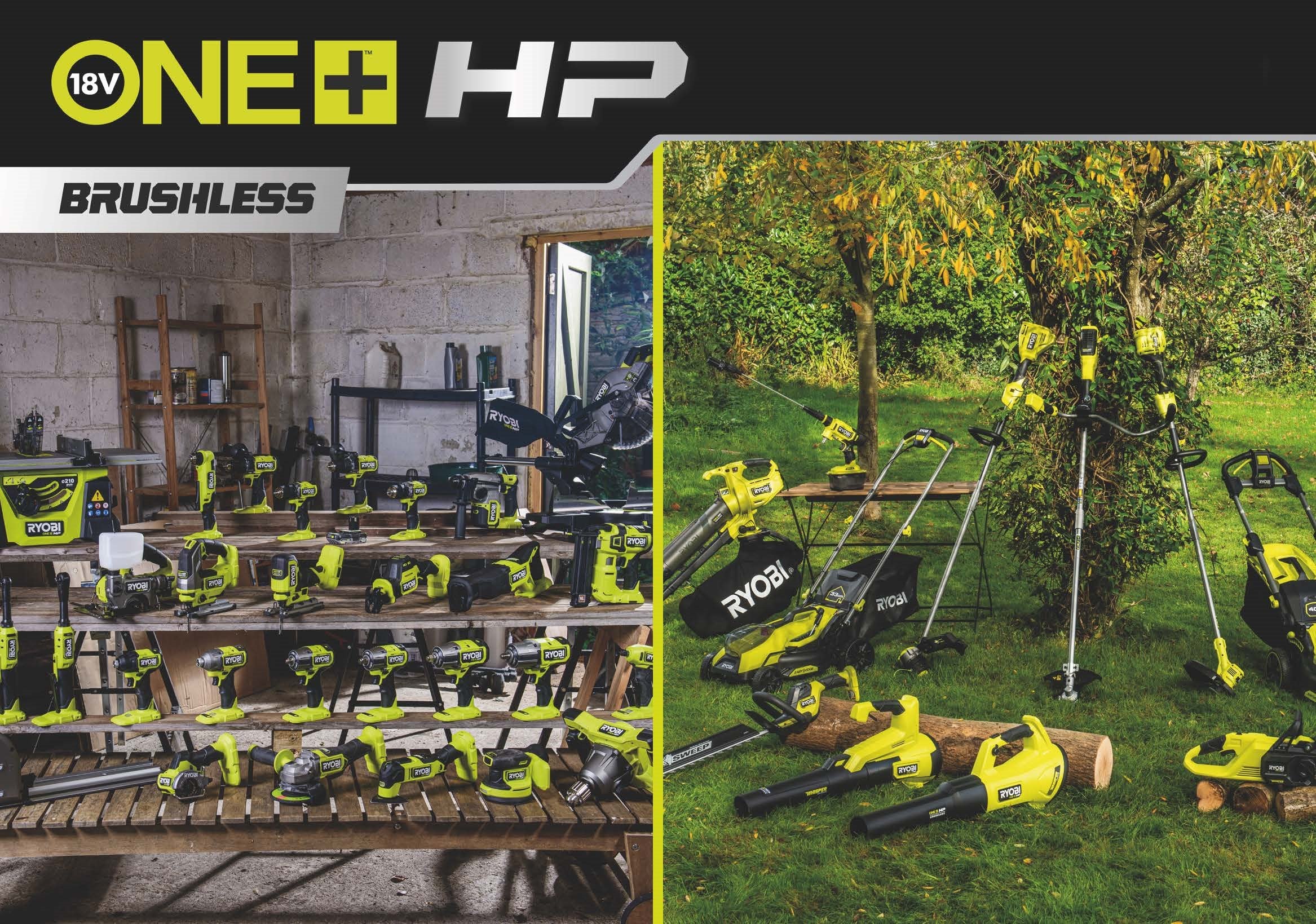 33cm Brushless Cordless Lawn Mower | RYOBI 18V ONE+™ RY18LMX33A-0