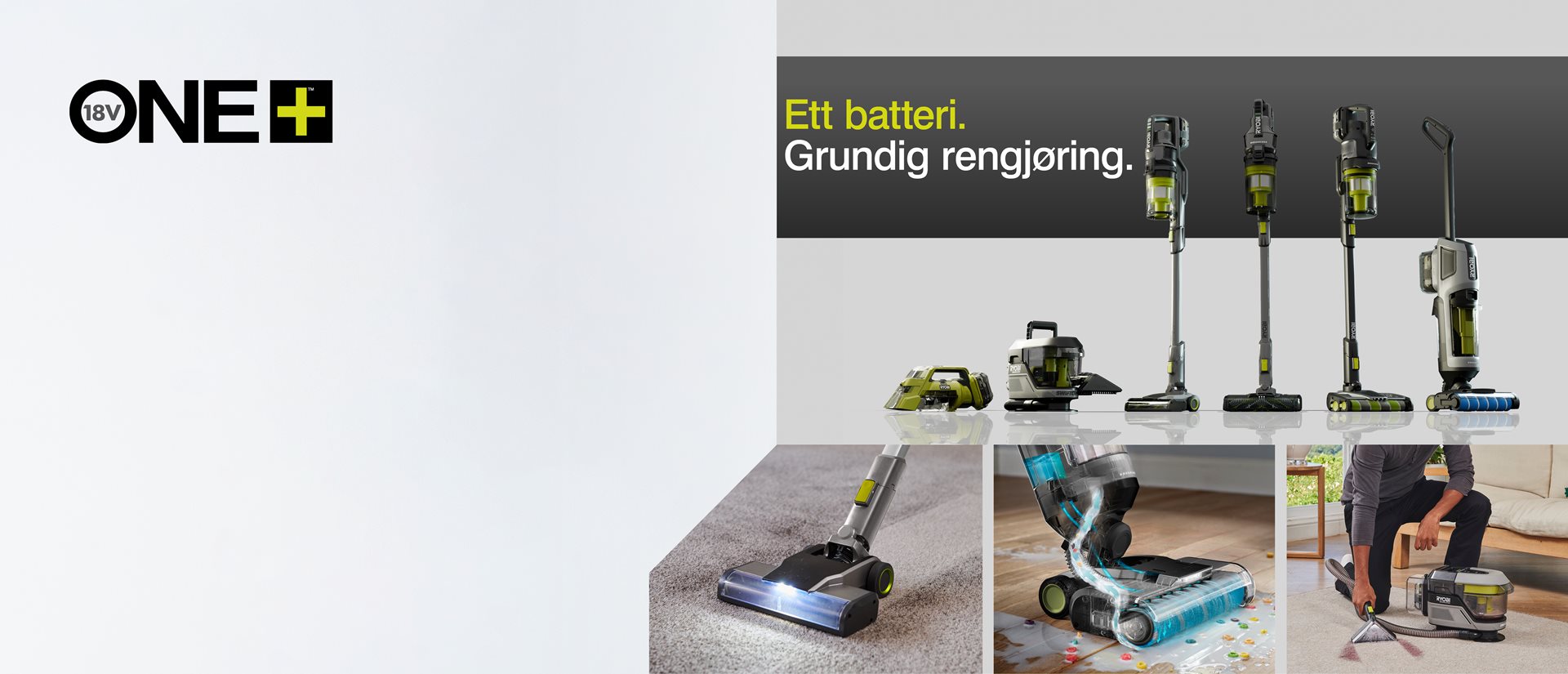 Ryobi Norge | Elverktøy, ONE+, Hagemaskiner, 36V