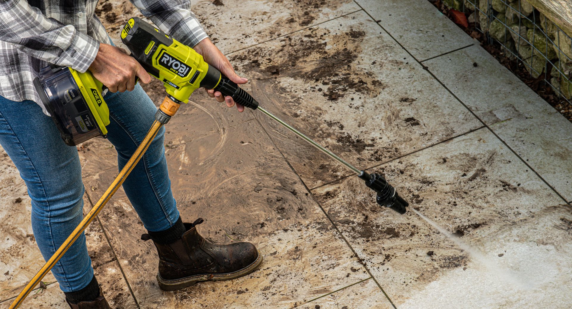How to clean your patio slabs with a pressure washer
