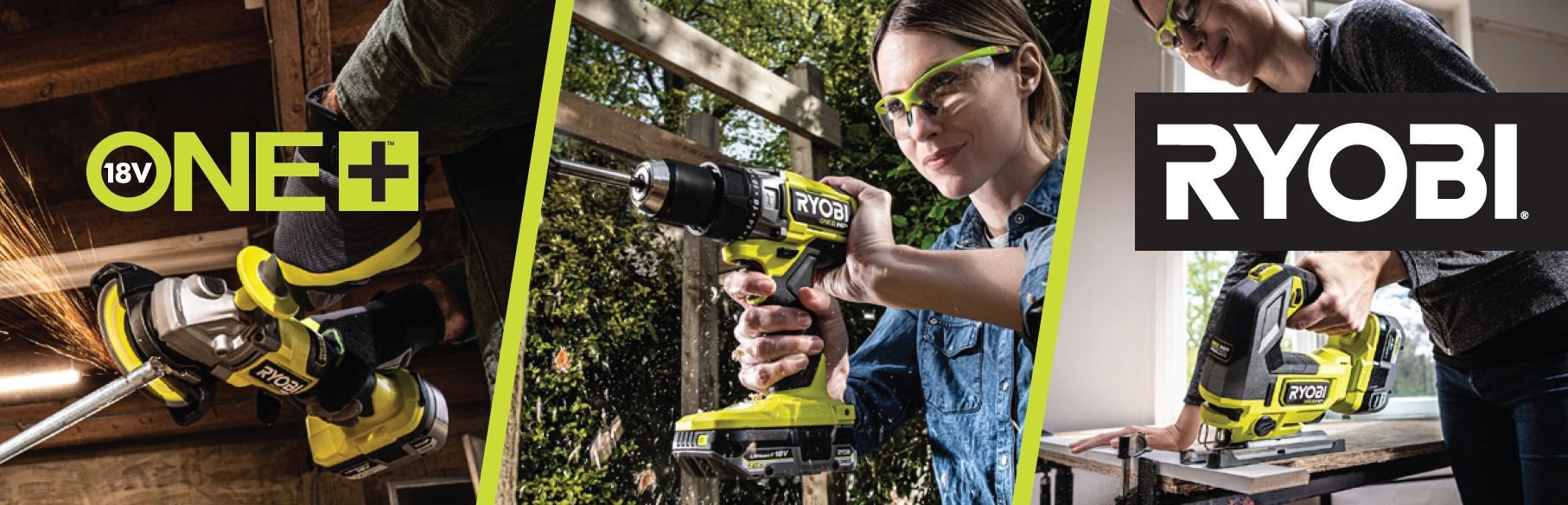 DOSSIER DE PRESSE - Ryobi® s’élargit avec 4 nouveaux outils : une perceuse-visseuse à percussion, une scie sauteuse pendulaire, une meuleuse d’angle 125 mm et un marteau perforateur SDS+.