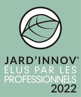 Trophée de BRONZE Jard'innov® 2022, élus par les professionnels * dans la catégorie outillage et motoculture
* Etude du Journal JARDINERIES réalisée entre février et mars 2022; votes exprimés par un échantillon représentatif d’acheteurs-référenceurs des circuits de distribution jardin.