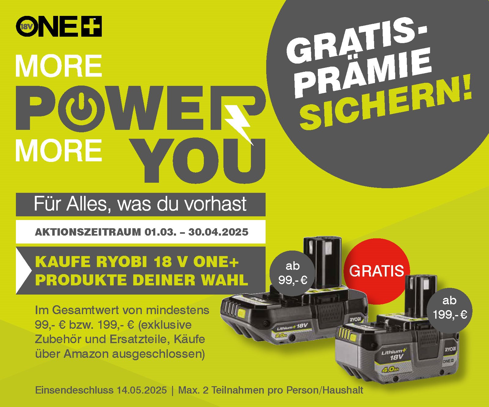 RYOBI Tools DE Elektrowerkzeuge Gartengeräte 18 V ONE  36 V MAX