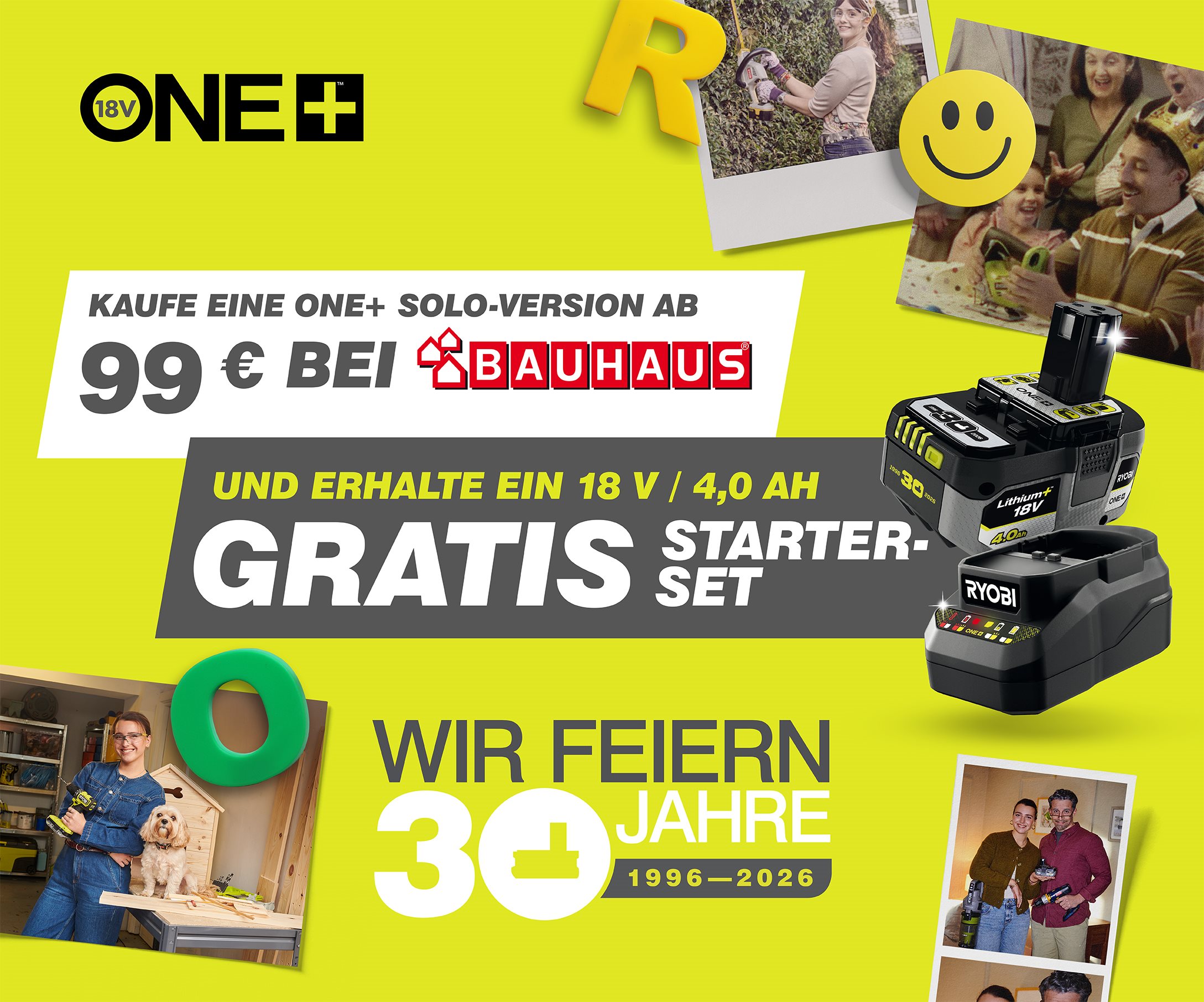 BAUHAUS 30 Jahre Aktion