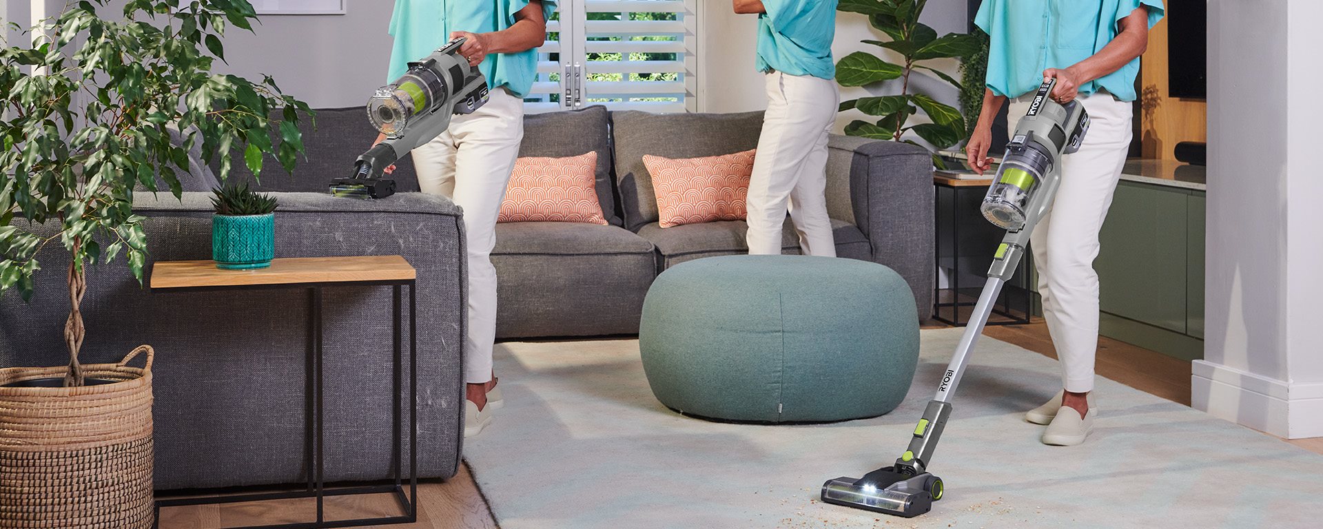 RYOBI® accu steelstofzuigers: flexibel schoonmaken in huis