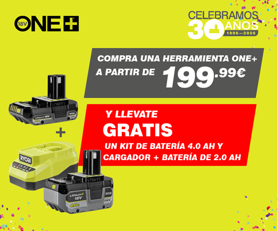 2 baterías y cargador GRATIS en mas de 50 productos