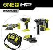 Pack Taladro percutor + Martillo combinado 2.5J + Amoladora 125mm Sin escobillas 18V ONE+™ (1x 4.0Ah y 1x 2.0Ah)_hero_0
