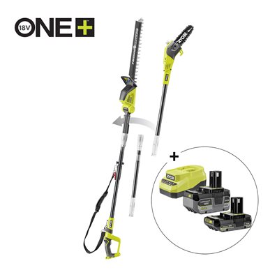 Pack combinado de motosierra de p�rtiga de 20 cm y cortasetos de p�rtiga de 45 cm con p�rtiga de fibra de vidrio 18V ONE+™