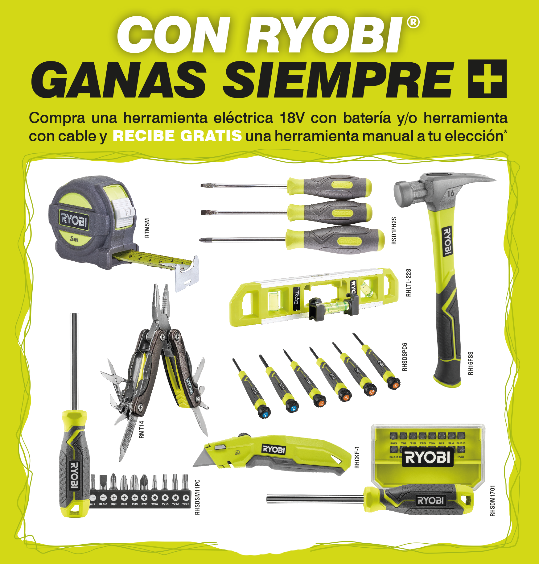 Elige tu regalo por comprar RYOBI