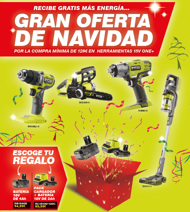 Elige tu regalo por comprar RYOBI