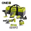 Pack de 4 herramientas, taladro percutor + amoladora 125 mm + sierra de calar + lijadora triangular + accesorios 18V ONE+™ (2x 4.0Ah)_hero_0