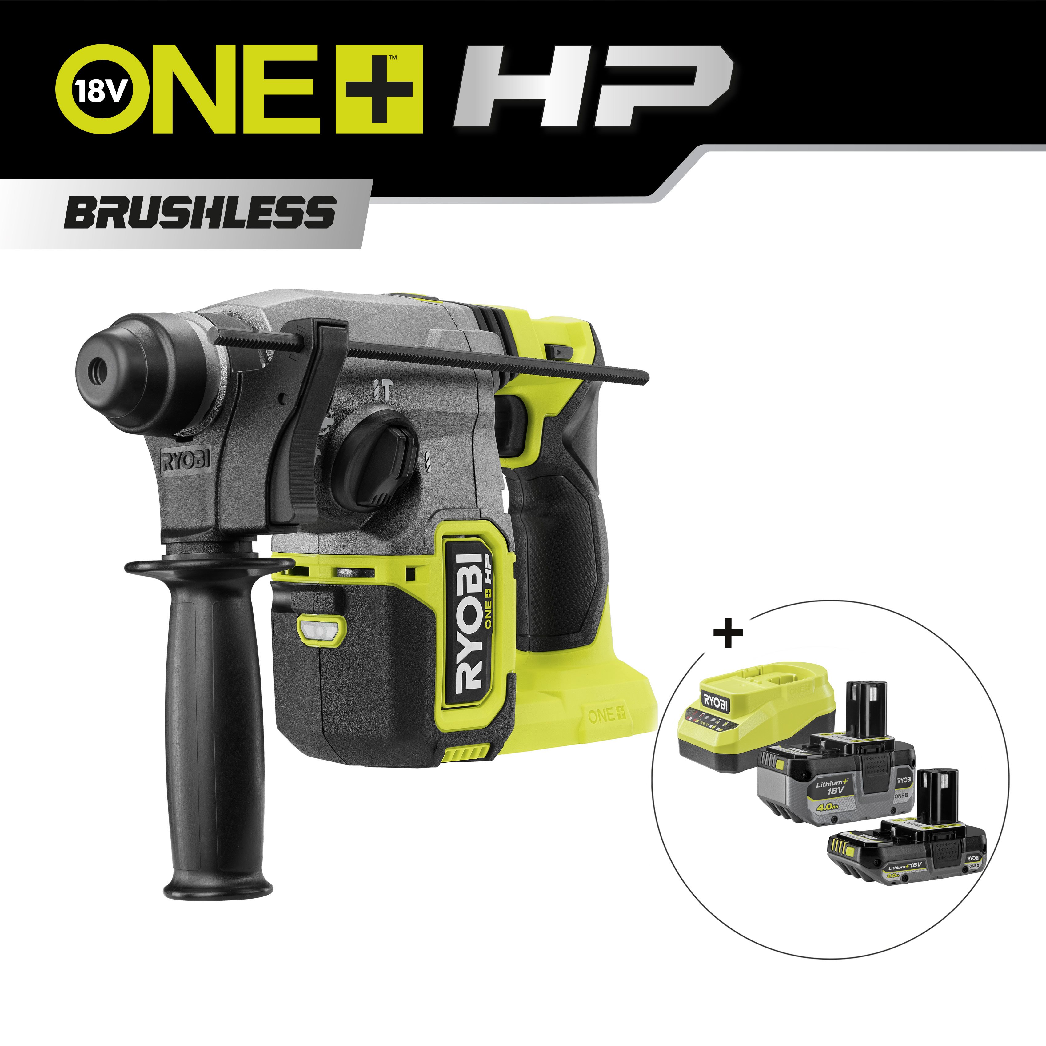 Martillo combinado SDS+ sin escobillas alto rendimiento 2.5 J 18V ONE+™ HP_hero_0