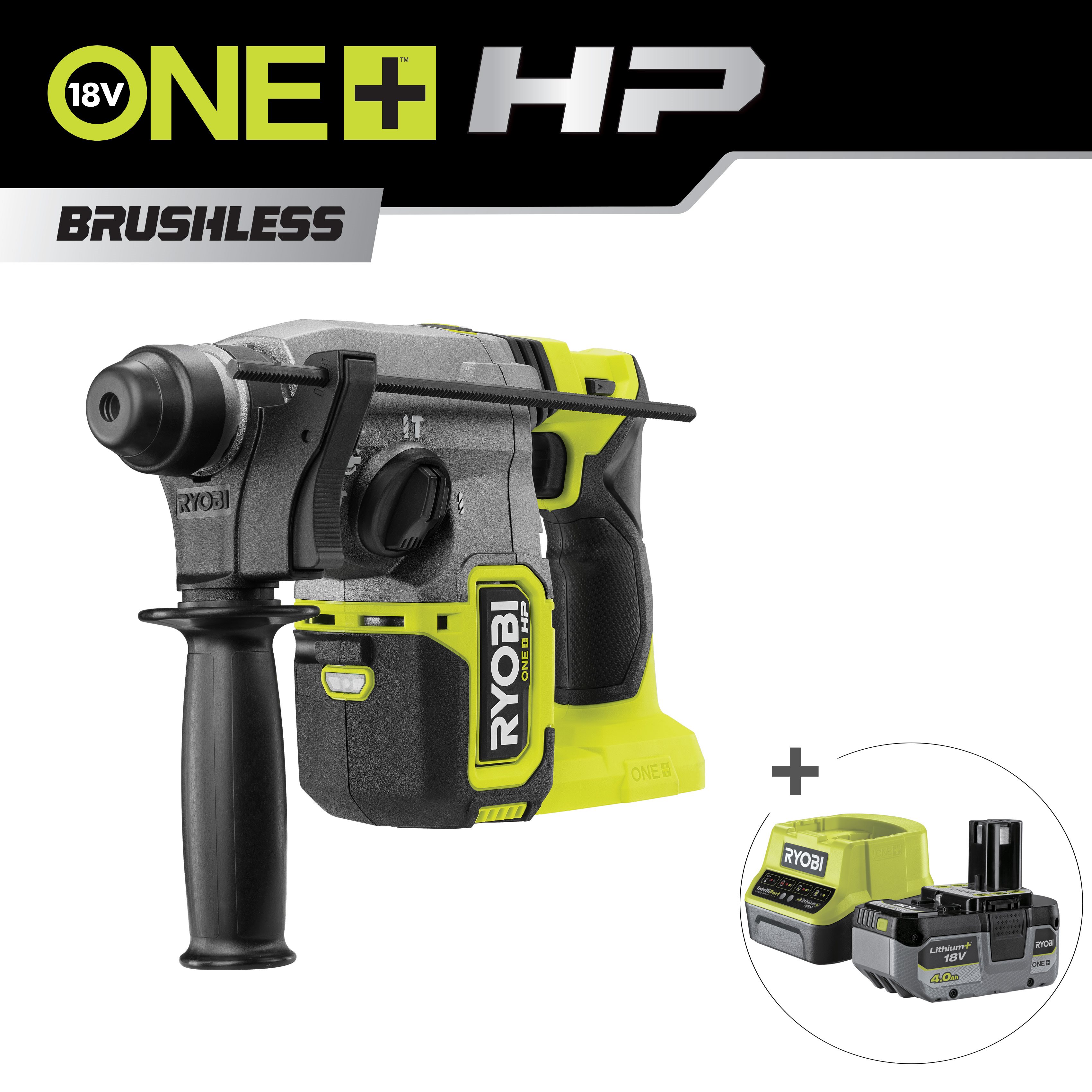 Martillo combinado SDS+ sin escobillas alto rendimiento 2.5 J 18V ONE+™ HP_hero_0