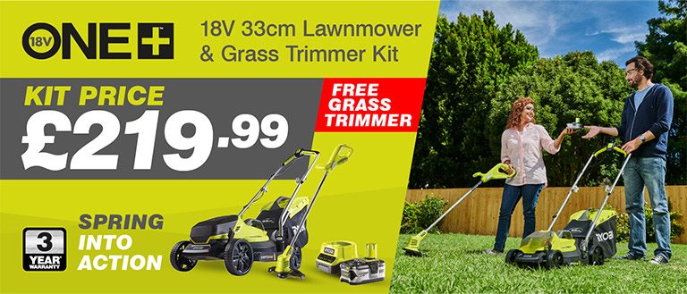 Cordless Lawn Mower \u0026 Grass Trimmer 