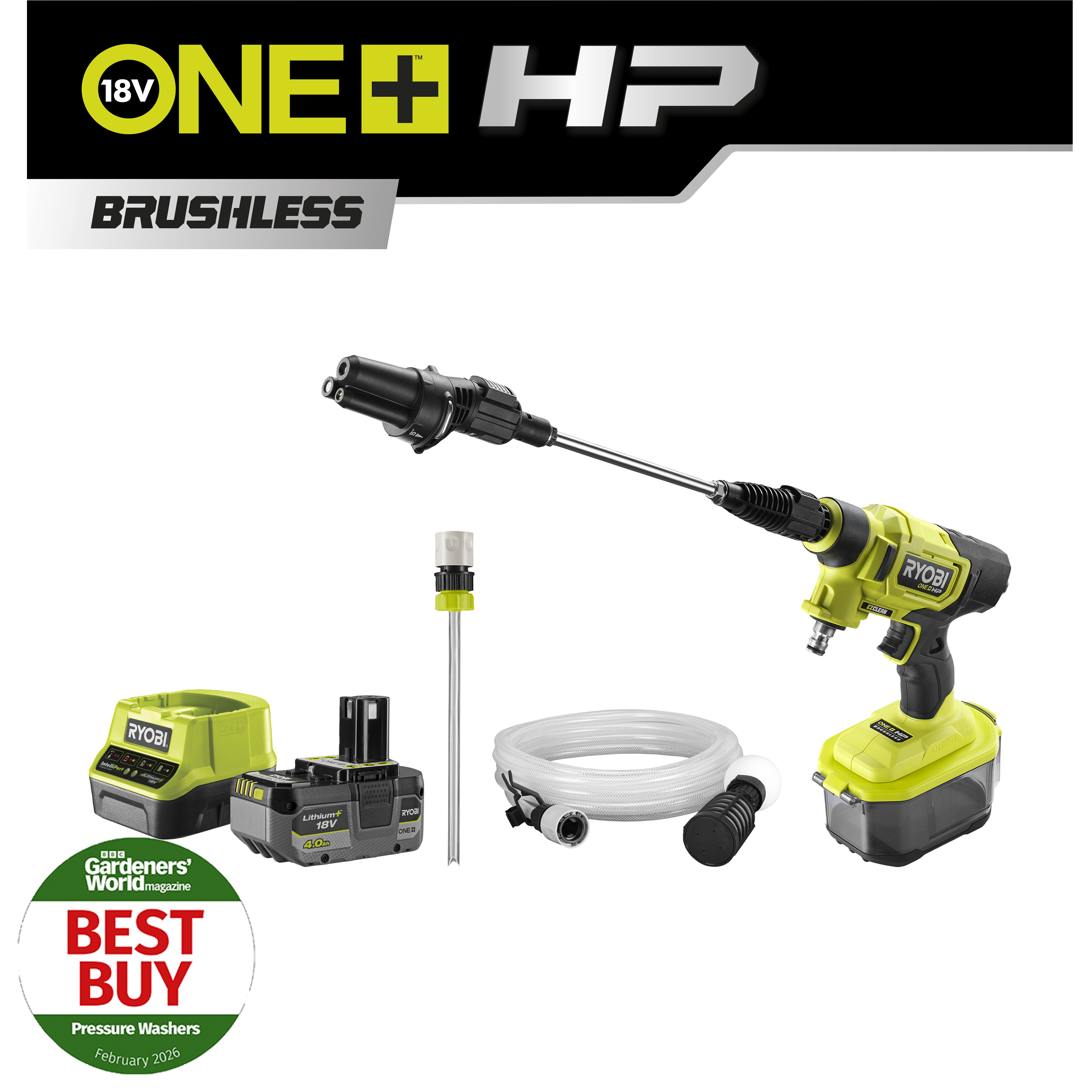 18V Cordless ONE+™ HP Cordless Brushless Power Washer (1 x 4.0Ah)_hero_0
