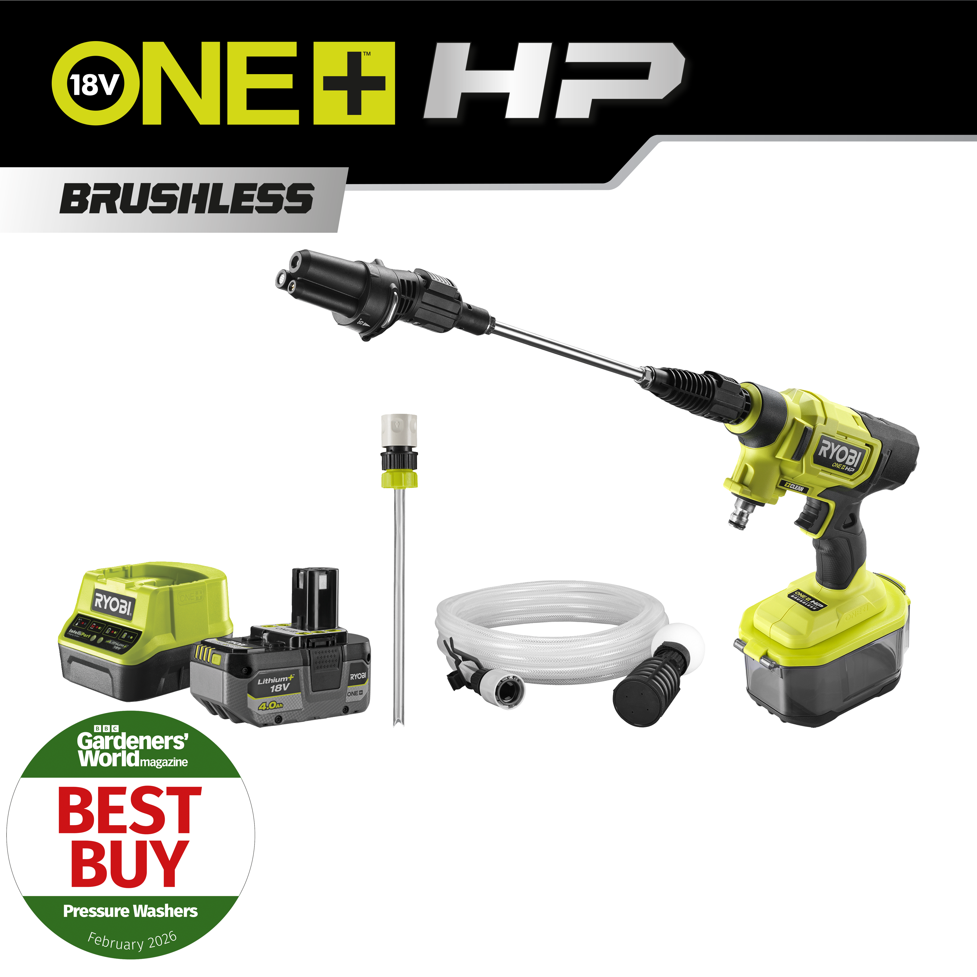 18V Cordless ONE+™ HP Cordless Brushless Power Washer (1 x 4.0Ah)_hero_0