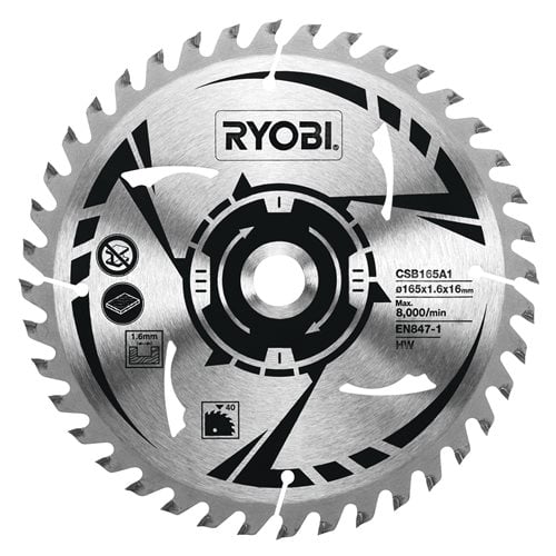 RYOBI HM-Sägeblatt 40 Z Æ 165/16 mm
