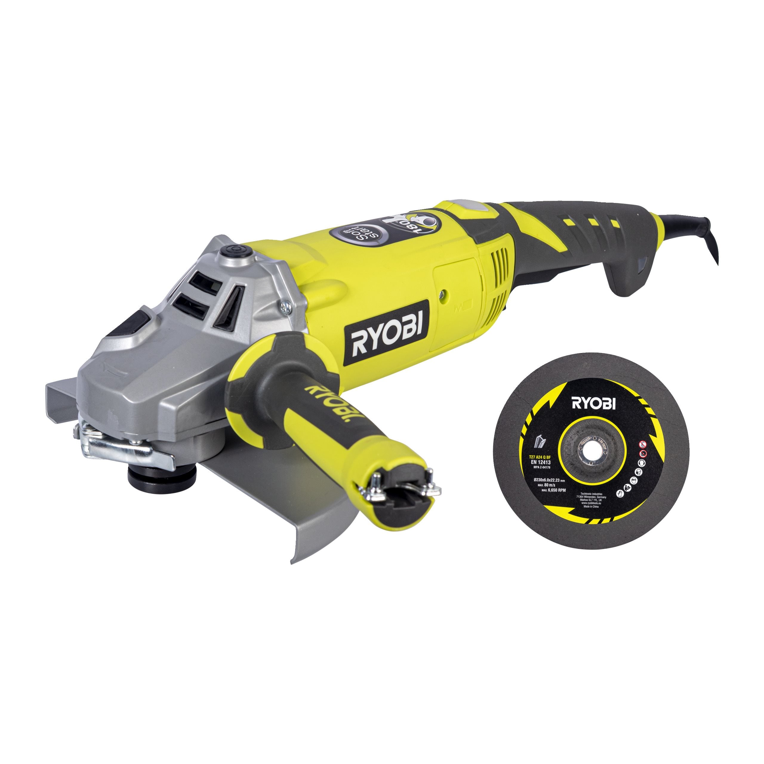 Meuleuse d'Angle Ryobi EAG2000RS – 2000W, 230mm, 6000 trs/min - vue 3