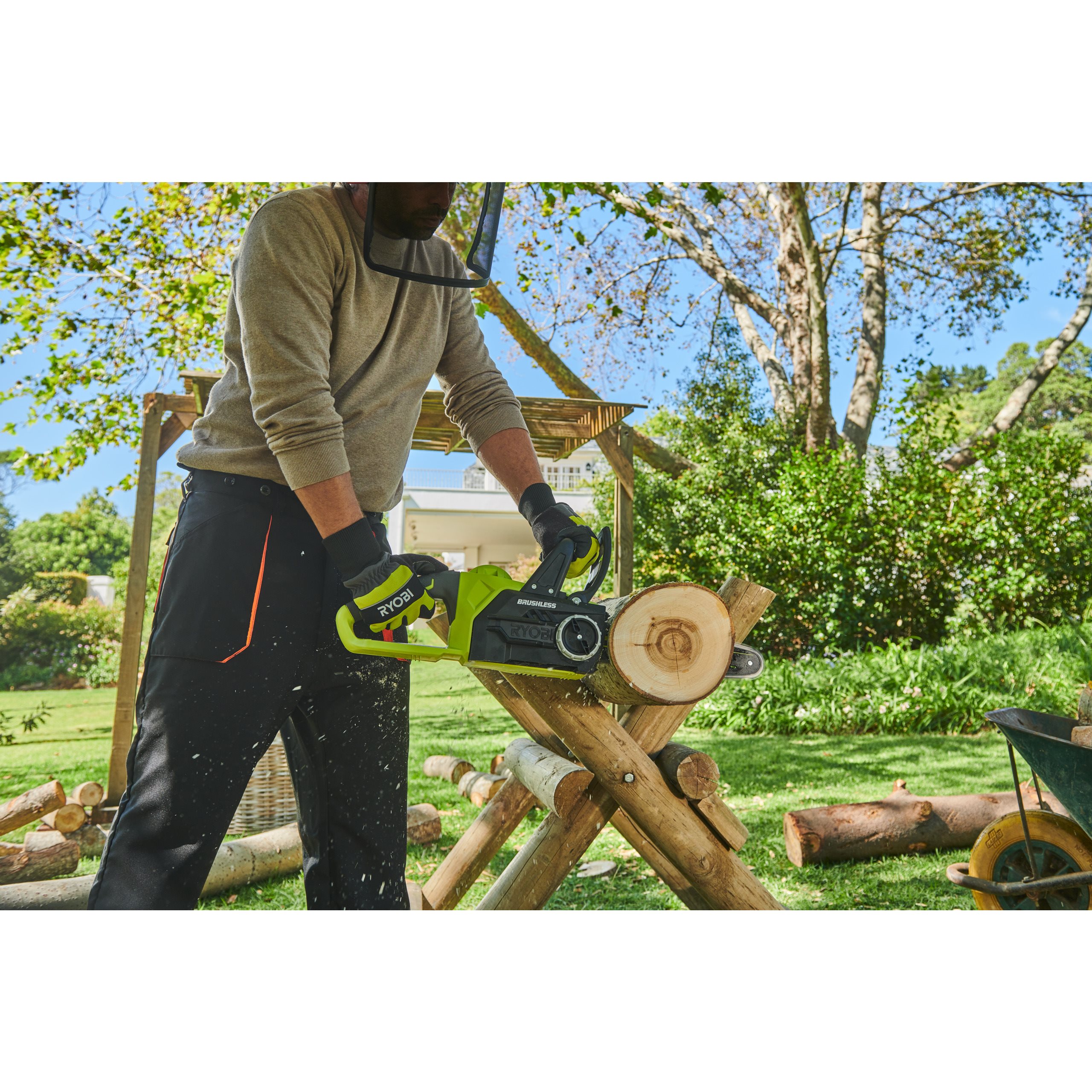 Elettrosega RYOBI RCS1935B2C Catena Di Ricambio, 1900 W Barra Da 35 Cm 82051901 - Foto 13