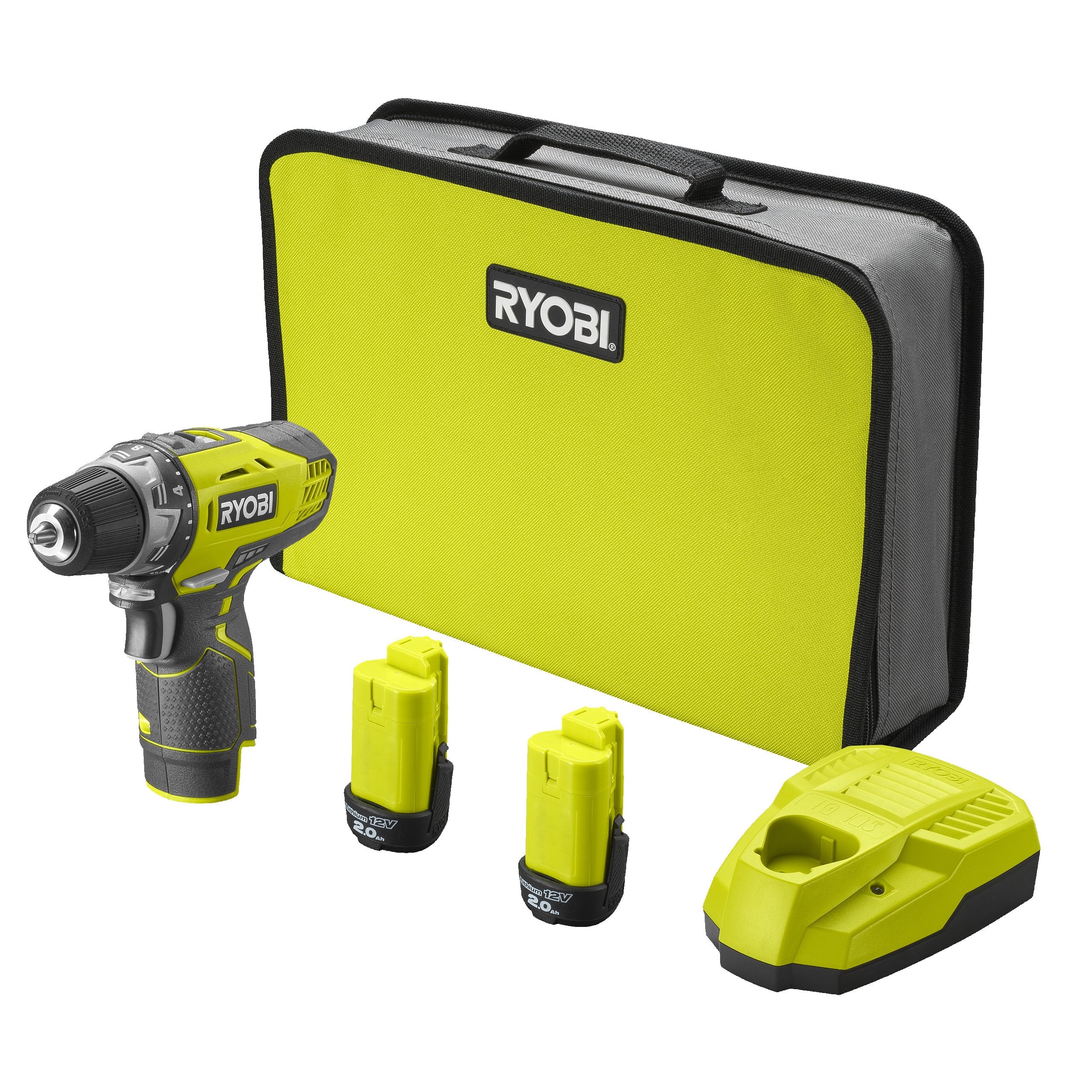Perceuse Visseuse Sans Fil Ryobi R12DD – 12 V, 2 Vitesses, Couple 30 Nm, 2x2Ah - vue 3