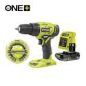 Perceuse-visseuse Sans Fil Ryobi R18DD2-0 18V - Mandrin Auto-serrant 10mm, Lumière LED - 5