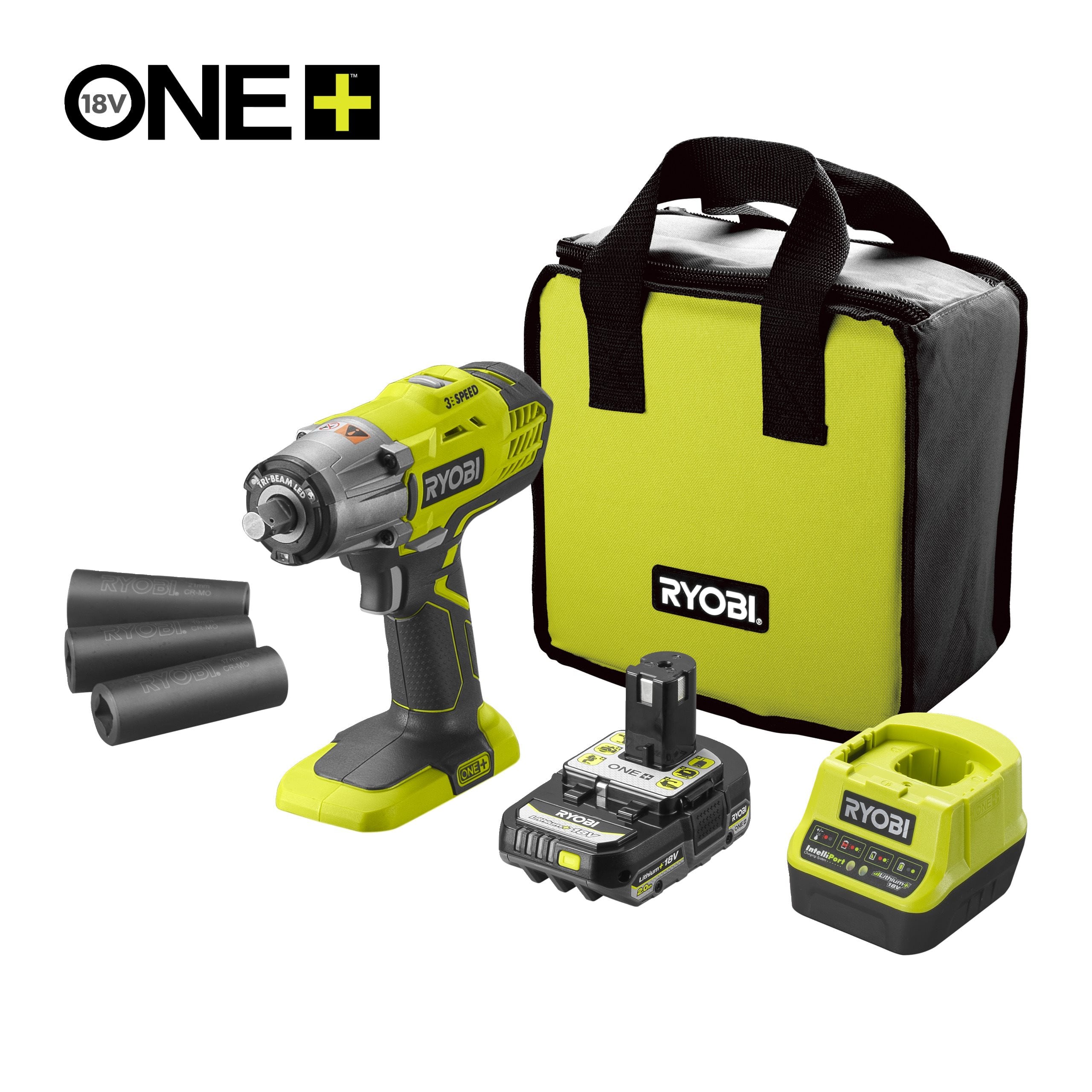 Boulonneuse À Chocs Ryobi RYLL18IW3B – 18V, 3 Vitesses, Couple 400 Nm, Batterie 2Ah - vue 5