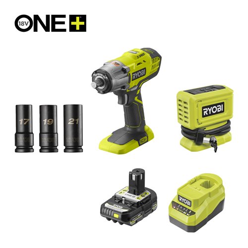 18V ONE+™1/2″ Impact Wrench and High-Pressure Inflator (1x 2.0Ah)_hero