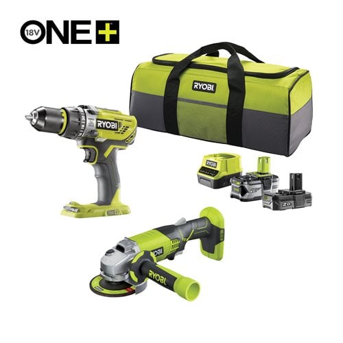 Kit 18V: R18PD3 + R18AG | Ryobi