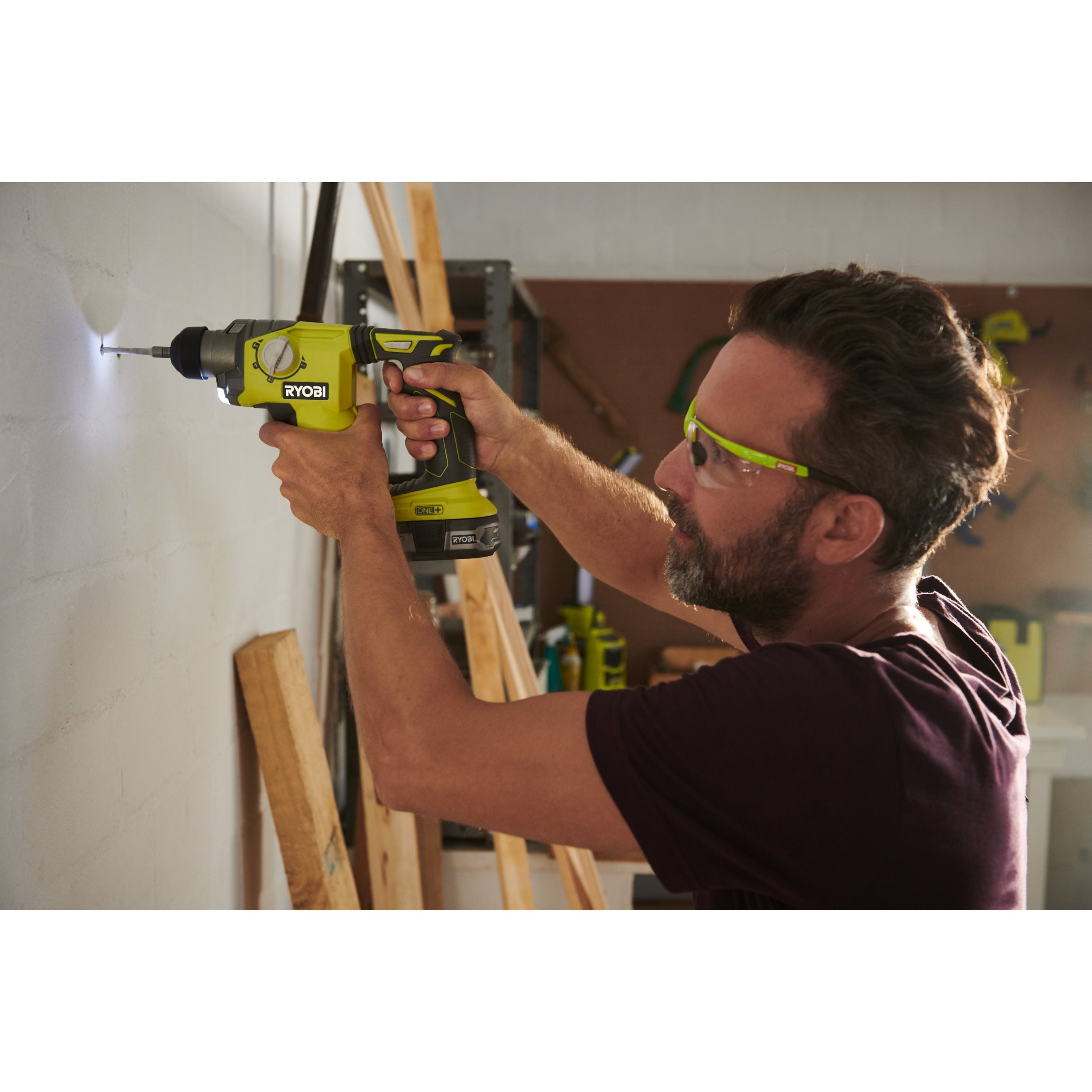 ONE+™ 18V SDS+ Accu Boorhamer (incl. 2,5 Ah accu & lader)_app_shot_8