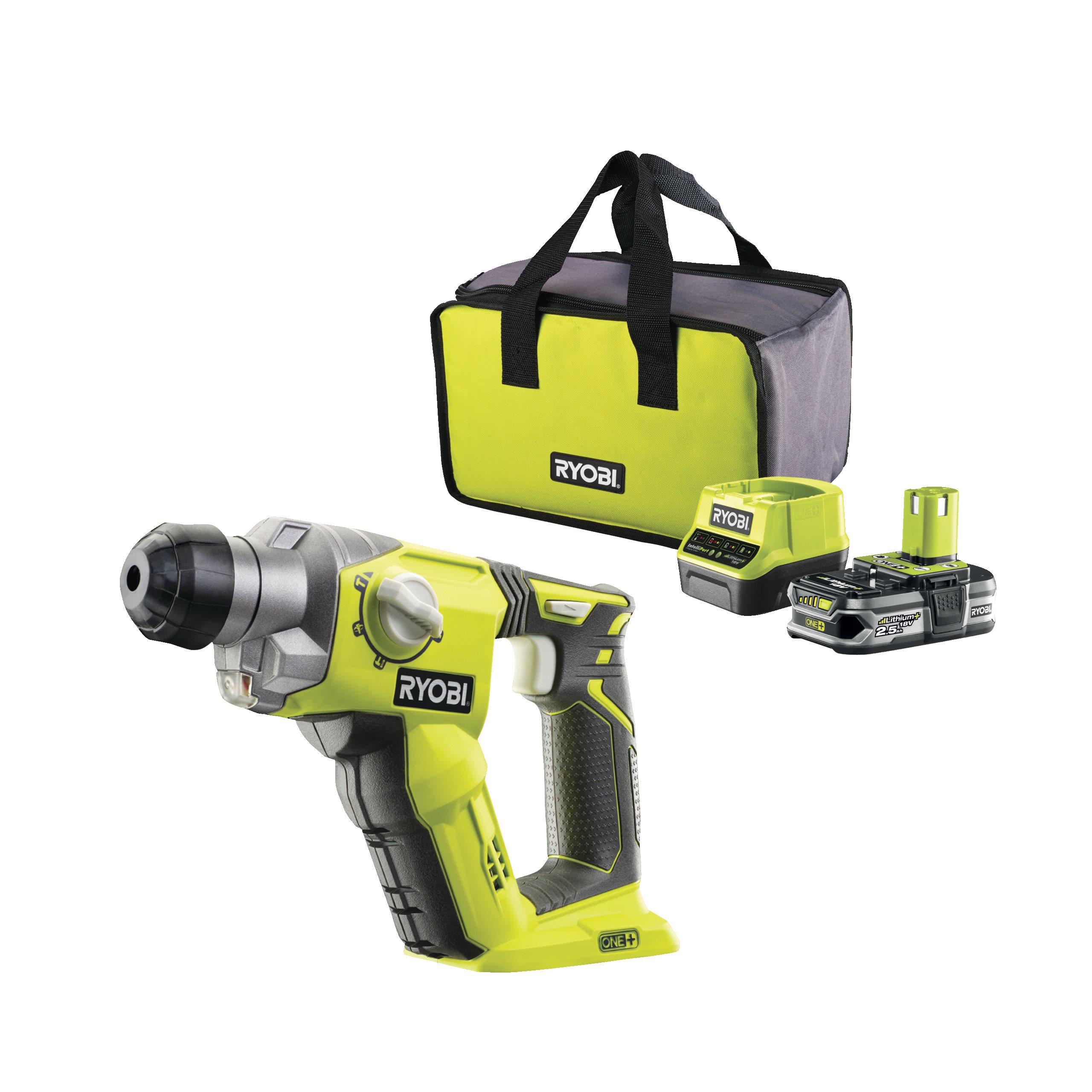 Ryobi Marteau Perforateur Sds+ 4 Modes 18V - 1,3 Joules Epta - 1 Batterie Lithium+ 2,5 Ah