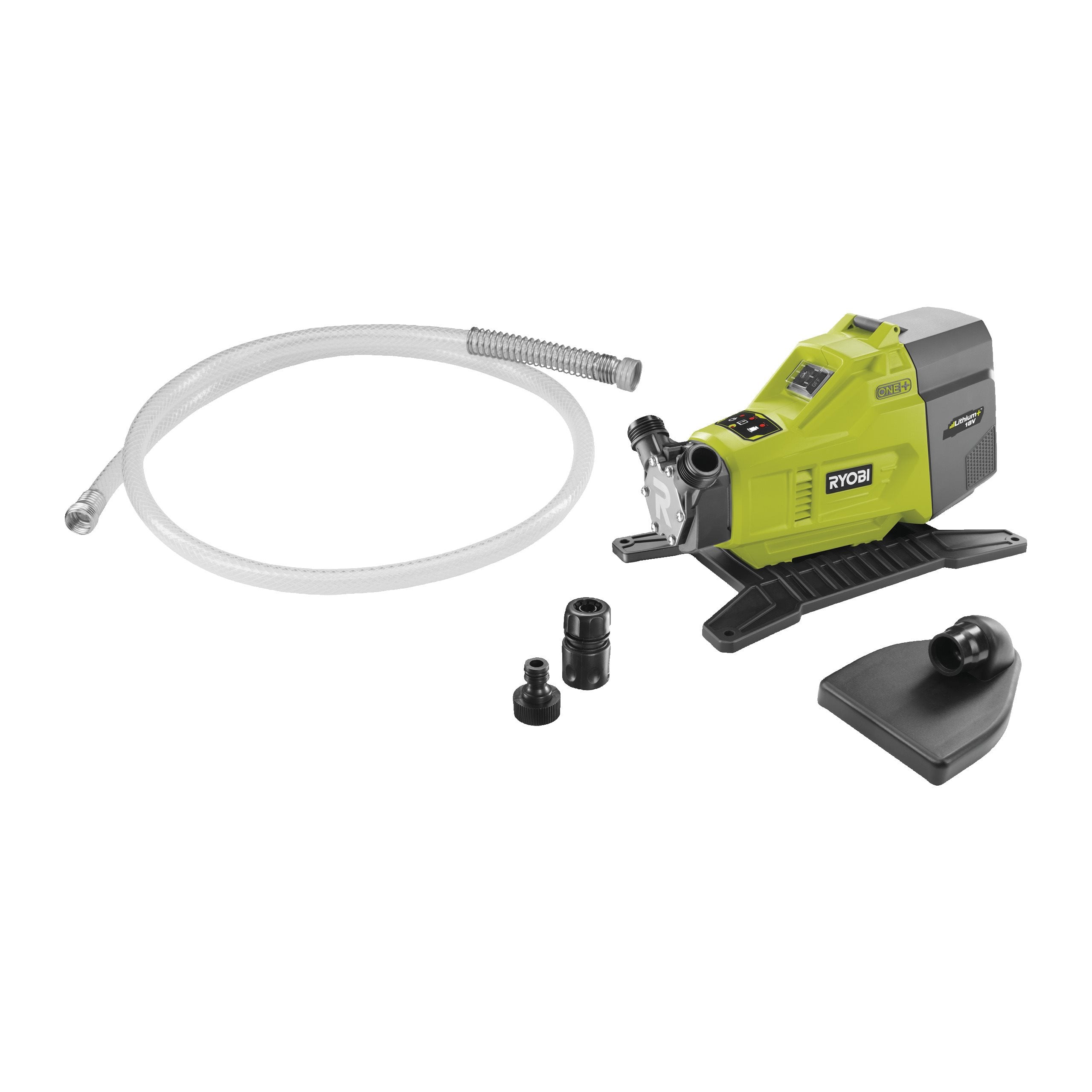 RYOBI Pompe de transfert 18V ONE+ 1 500 /h aspiration 2 5 + tuyau 2 5 raccord rapide 18 mm huile lubrifiante R18TP 0 - vue 3