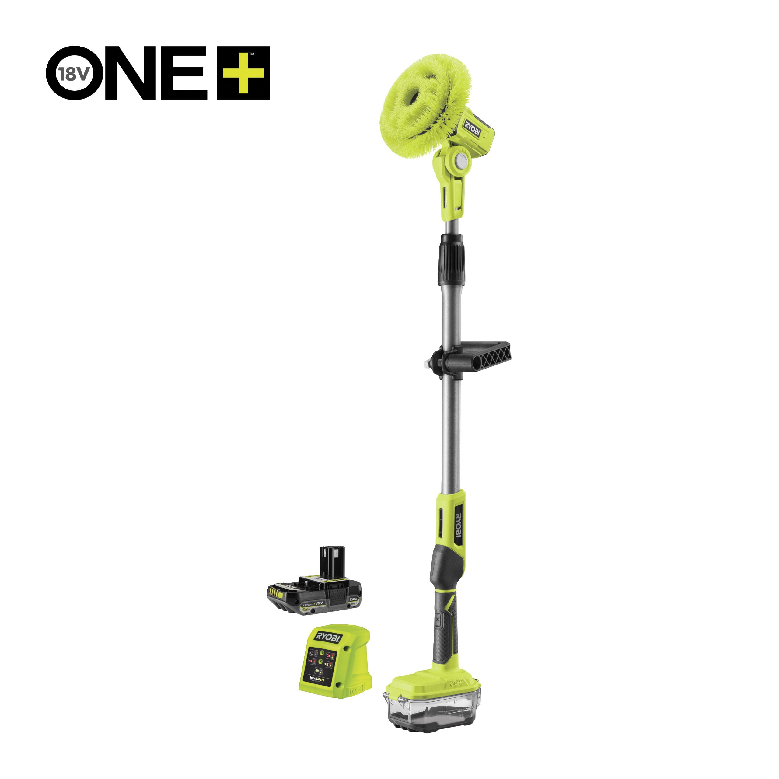 RYOBI Brosse télescopique 18V ONE+ nettoyage multisurface batterie 2Ah + chargeur R18TPS - vue 3