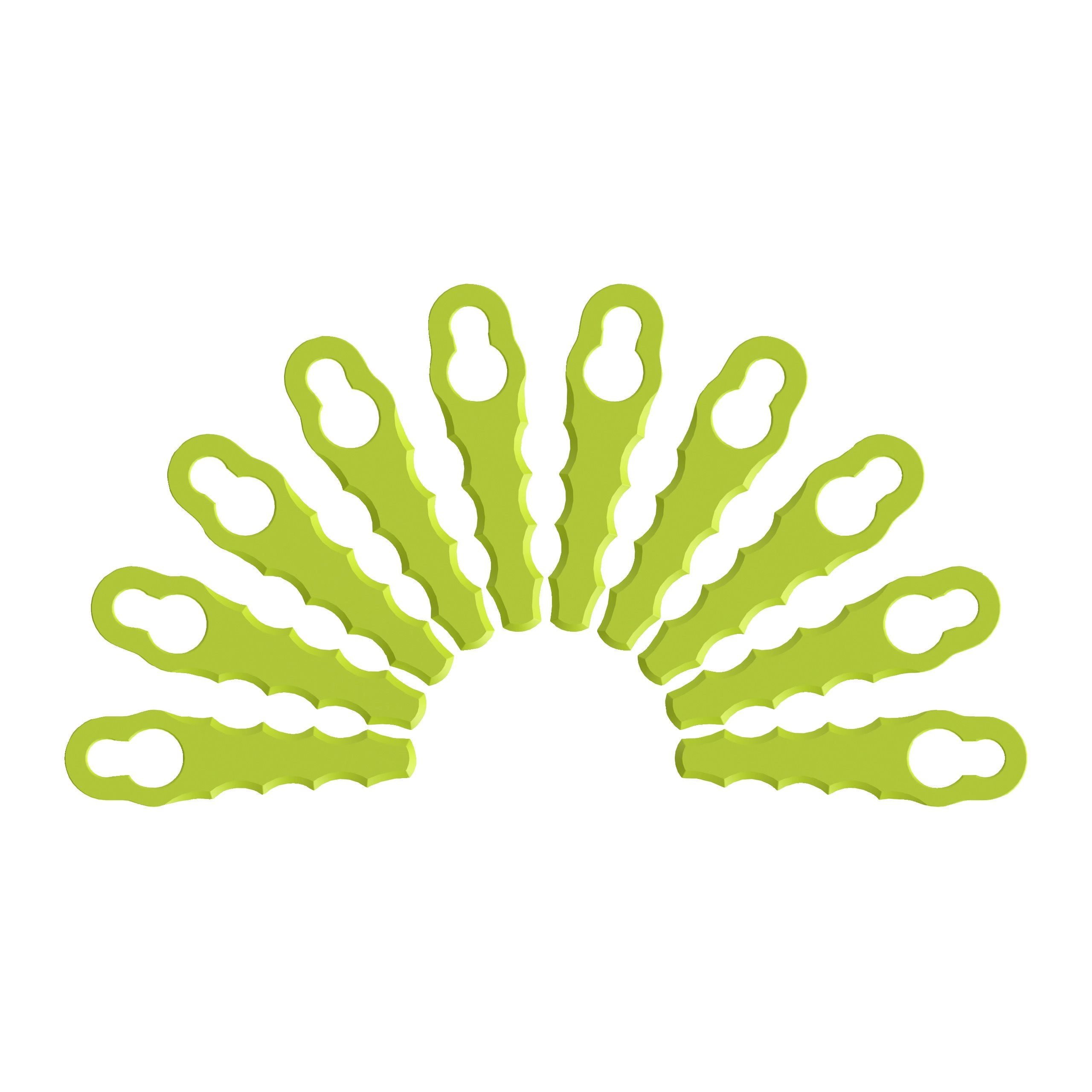 Lot de 10 lames de rechange RYOBI pour têtes double lames dentelées RAC158 - vue 2