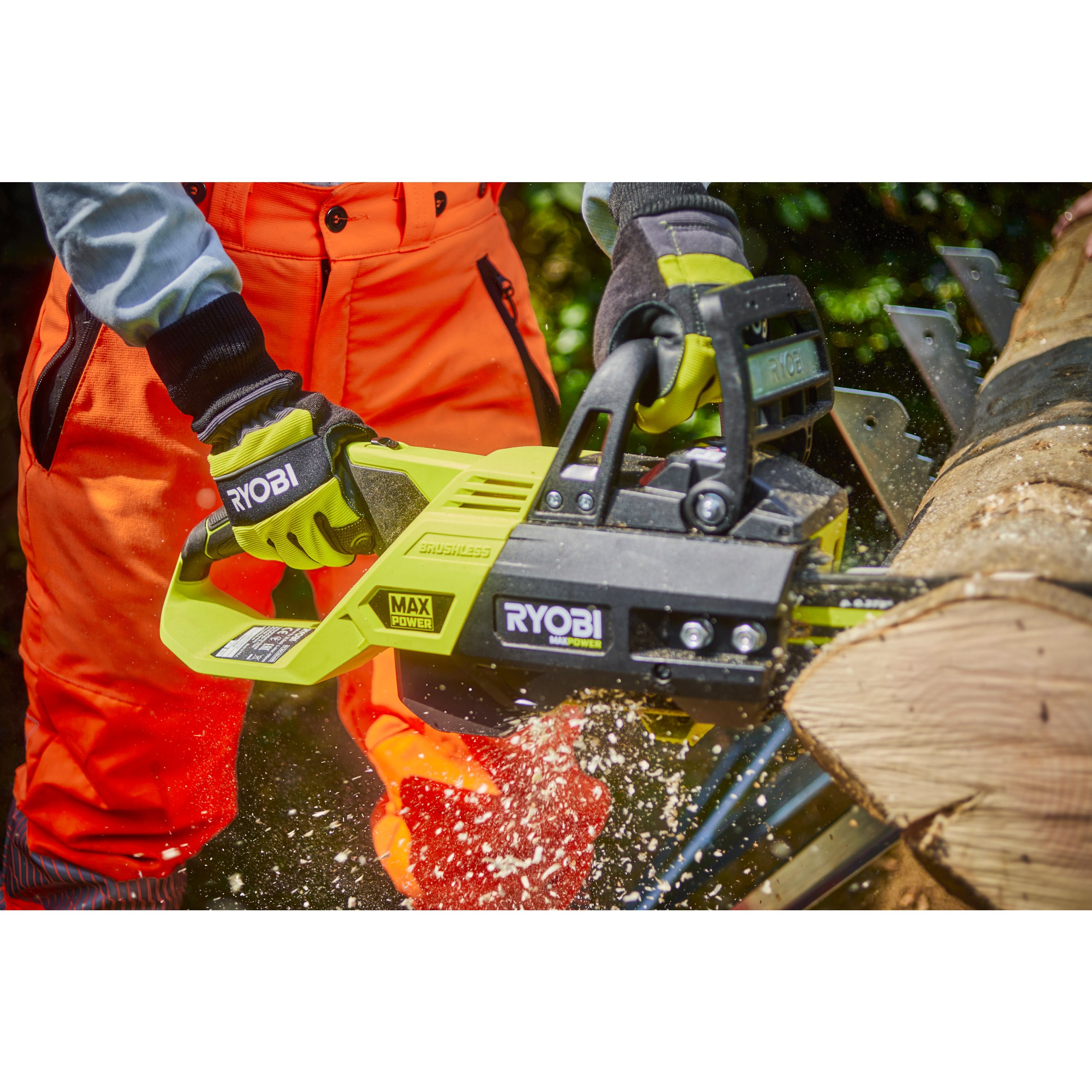 Battery powered chainsaw deals ryobi