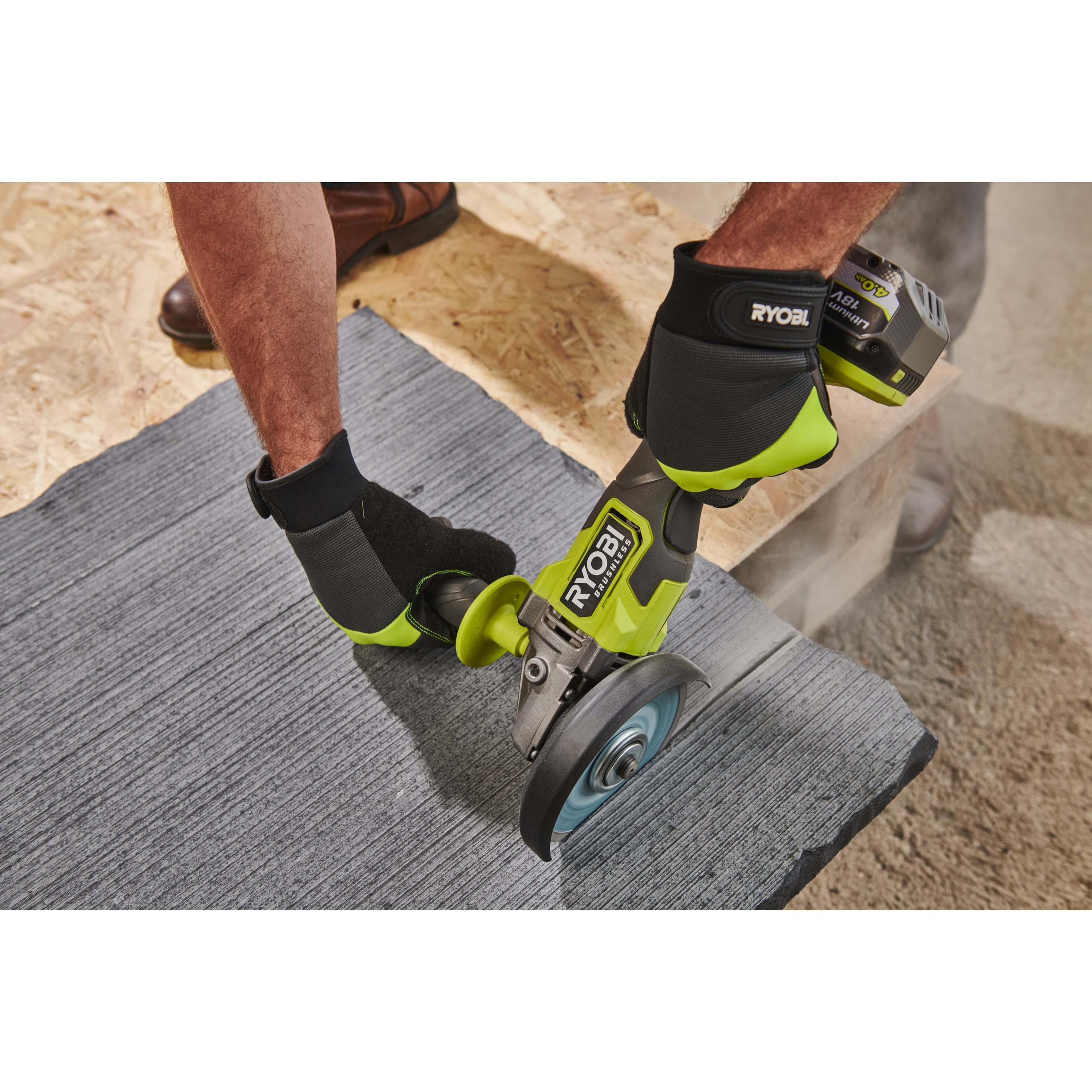 Meuleuse D'angle Ryobi RAG18BL-0 - 125 Mm - Sans Balais - 18 V - Corps Machine Seulement