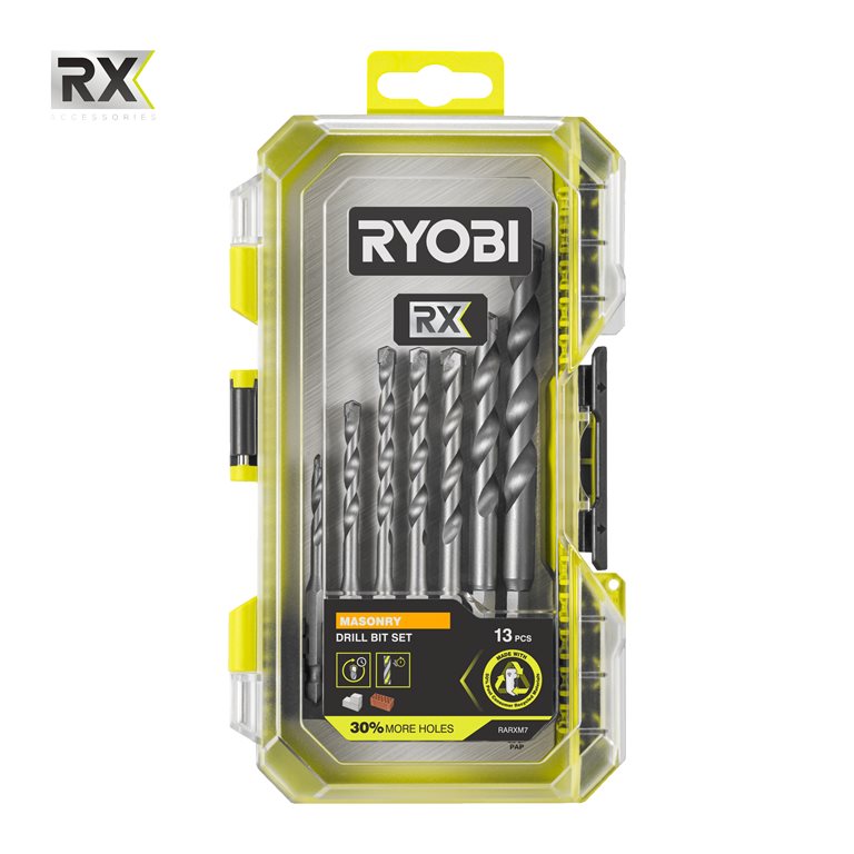 RX 7pc Masonry Drill Bit Set | Ryobi