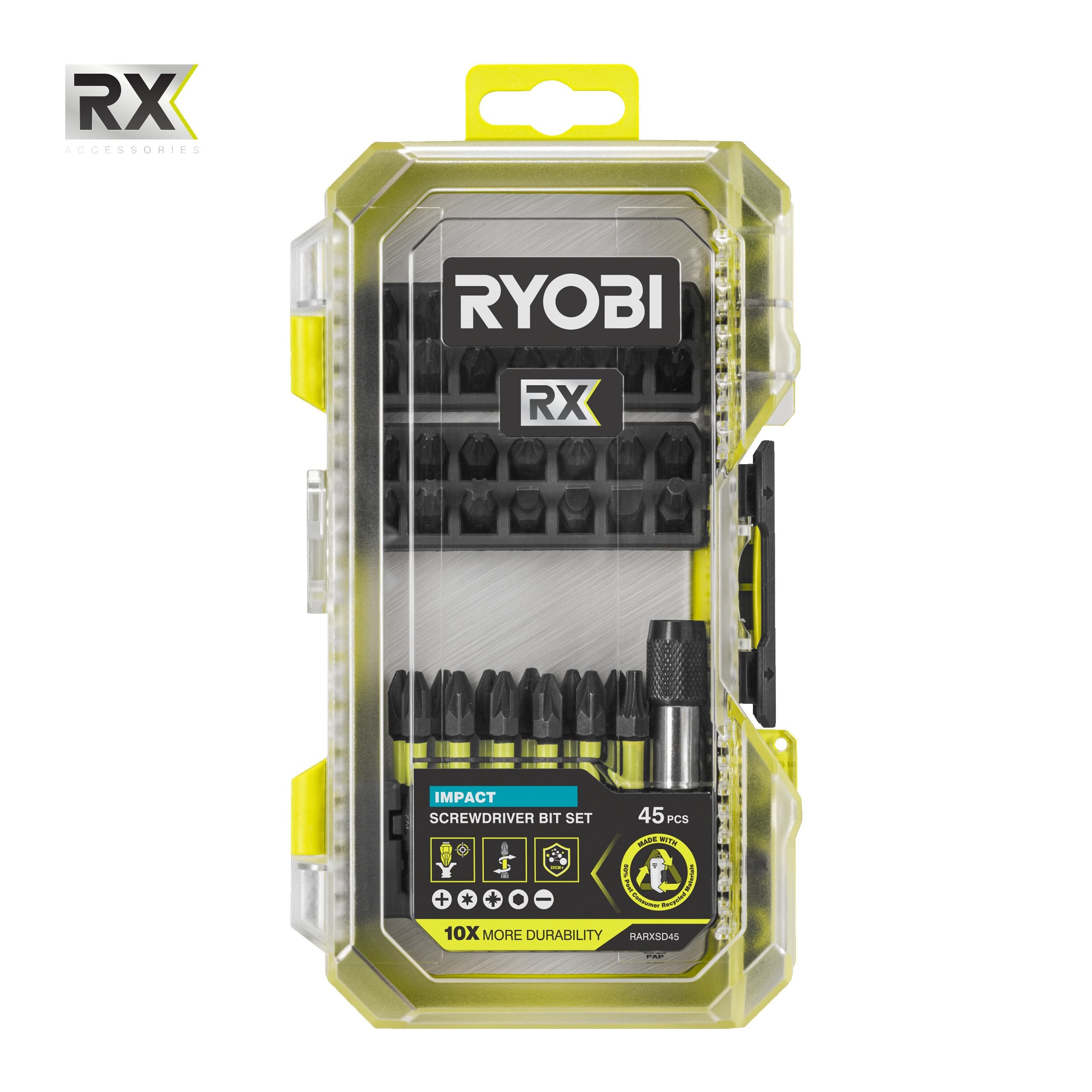 Ryobi Zestaw bitów udarowych seria RX 45 sztuk RARXSD45