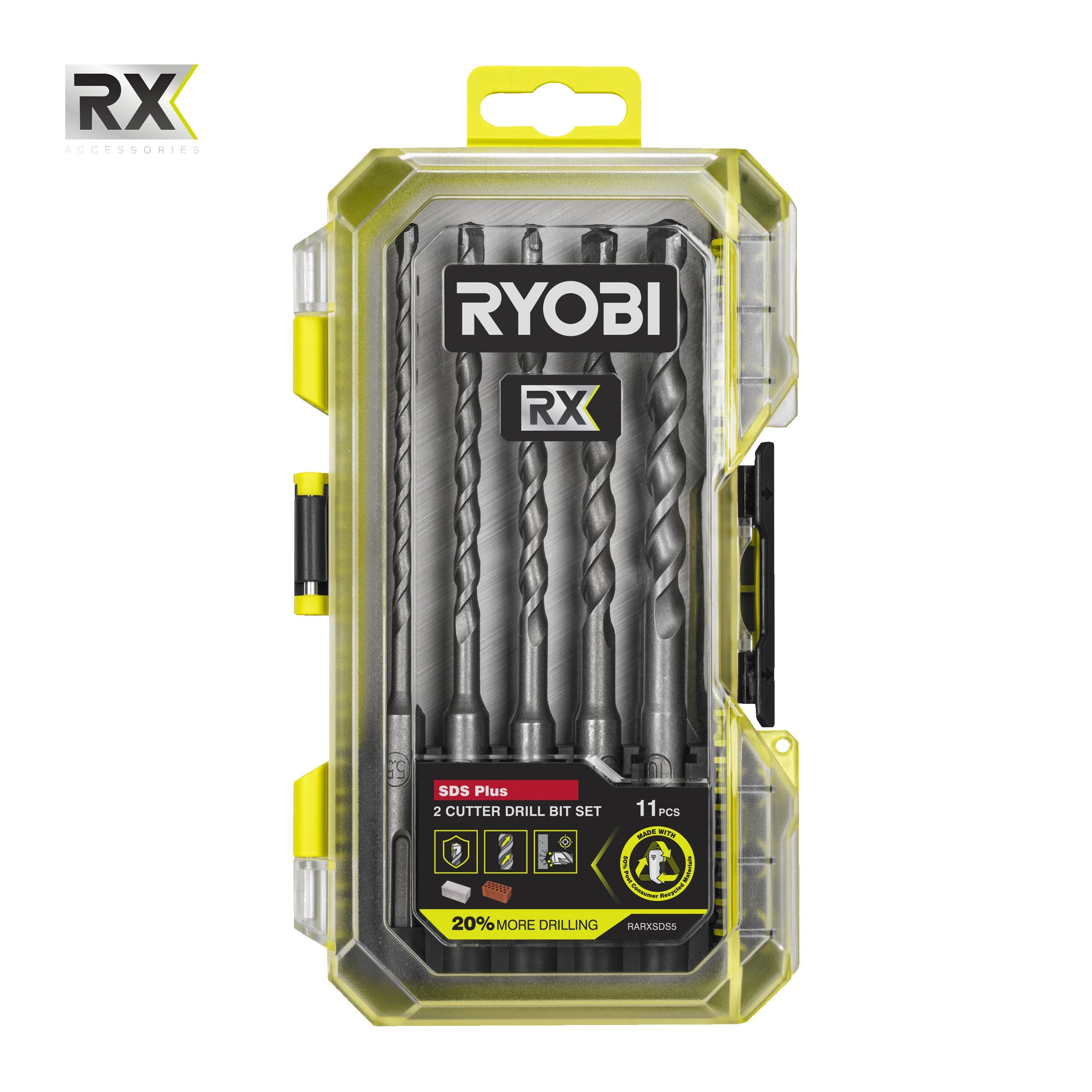 Coffret 5 forets SDS+ à 2 taillants RYOBI RX 5 5 à 10 mm RARXSDS5 - vue 4