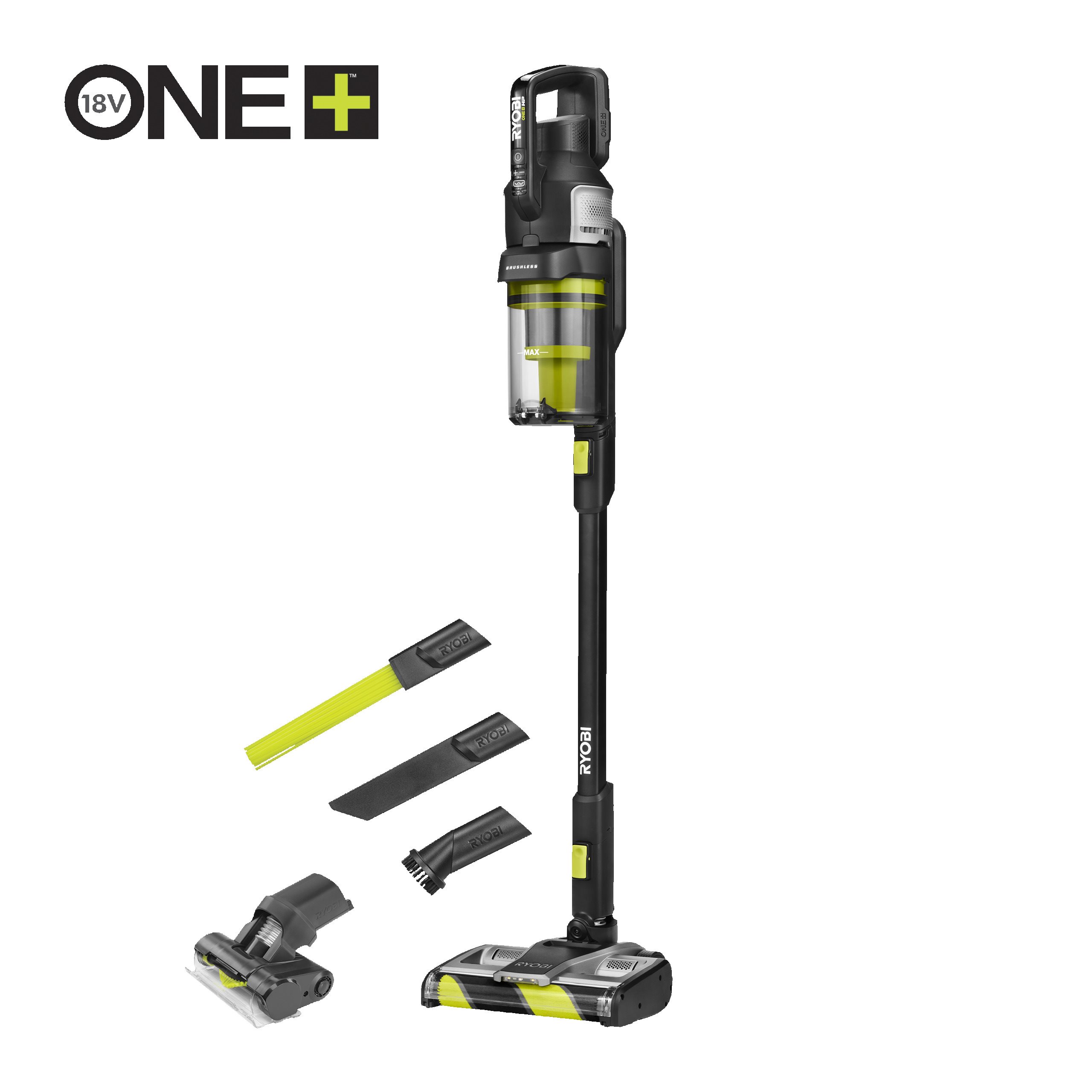 RYOBI 18 V ONE+ Brushless Akku-Bodenhandsauger RASV18BL-0, 135 AW Saugleistung, ohne Akku und Ladegerät_hero_0