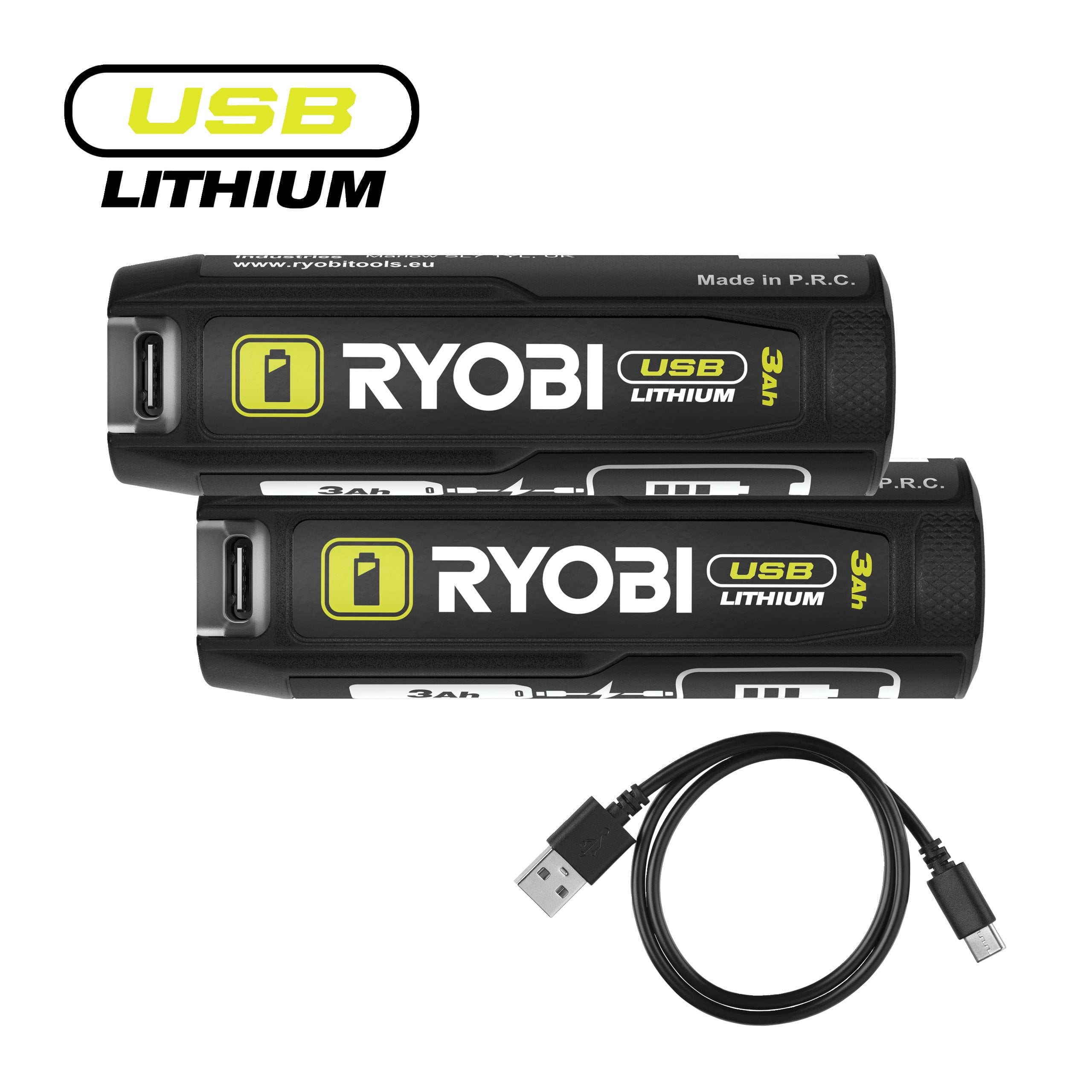 Ryobi 2 Baterías y power bank 2en1 4V USB Lithium™ 3.0Ah · RB4L30X2