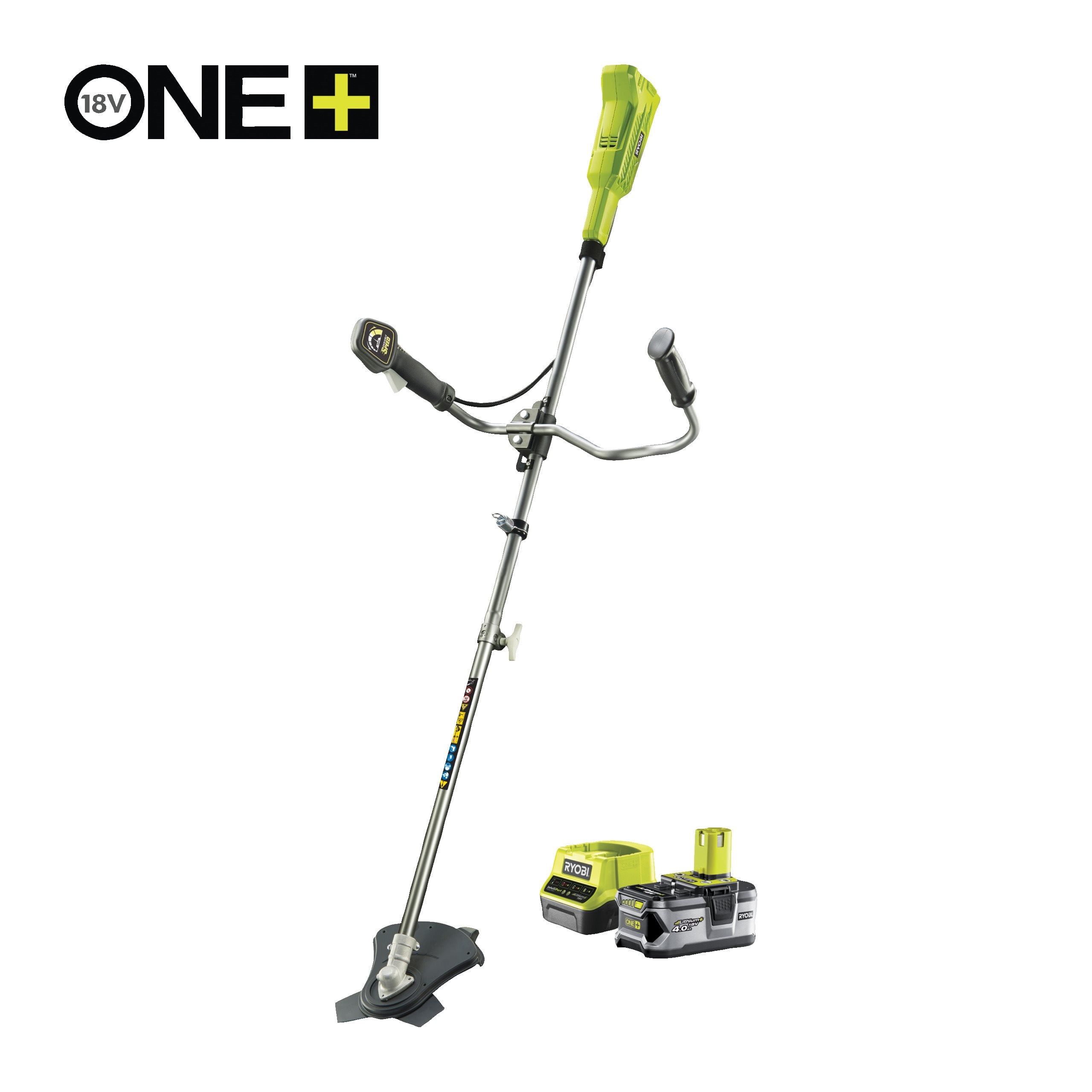 Débroussailleuse Ryobi 18V ONE+ RLT1832-22S – 2x Batterie 2,0 Ah, Largeur de coupe 25/30 cm - vue 10
