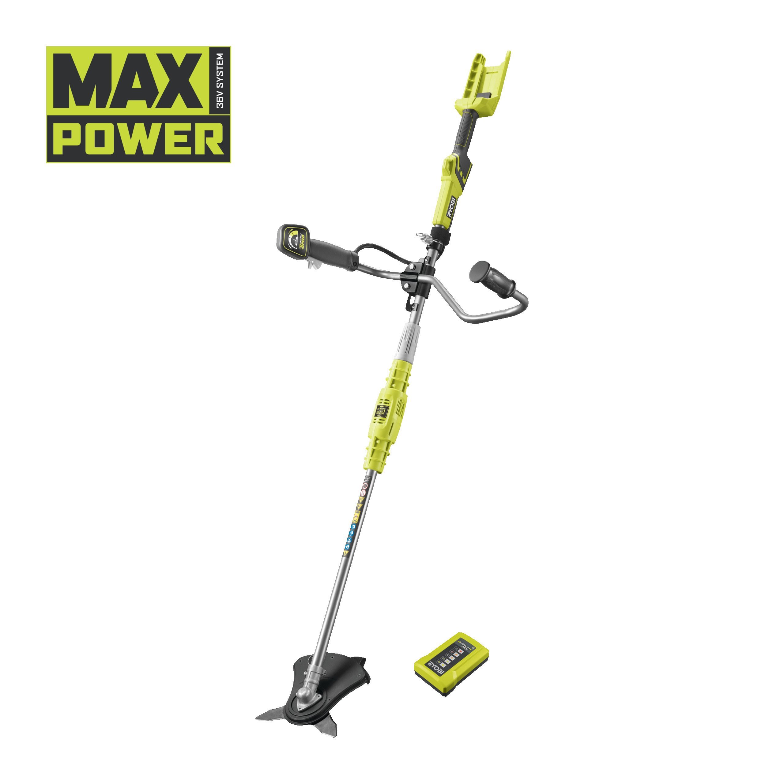 36V MAX POWER Cordless 26cm Brush Cutter 30cm Line Trimmer (Bare